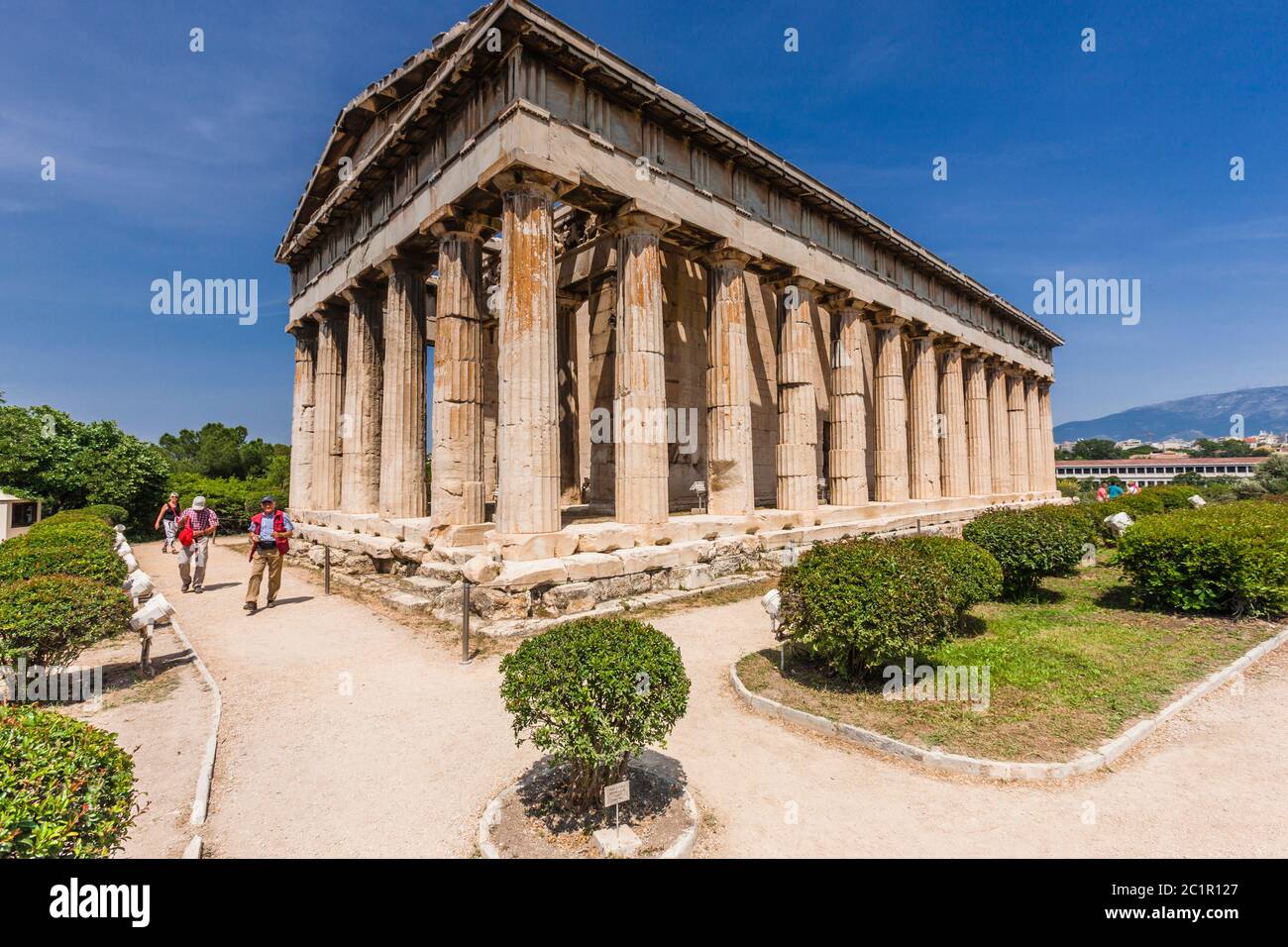 Tempio di Efesto, Efaiolo, anche Efesteo, sulla cima della collina di Agoraios Kolonos, Atene, Grecia, Europa Foto Stock