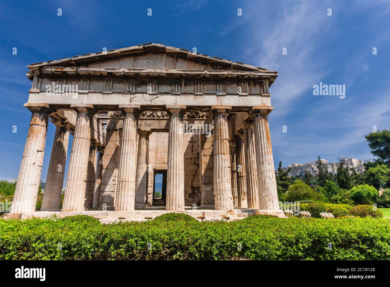 Tempio di Efesto, Efaiolo, anche Efesteo, sulla cima della collina di Agoraios Kolonos, Atene, Grecia, Europa Foto Stock