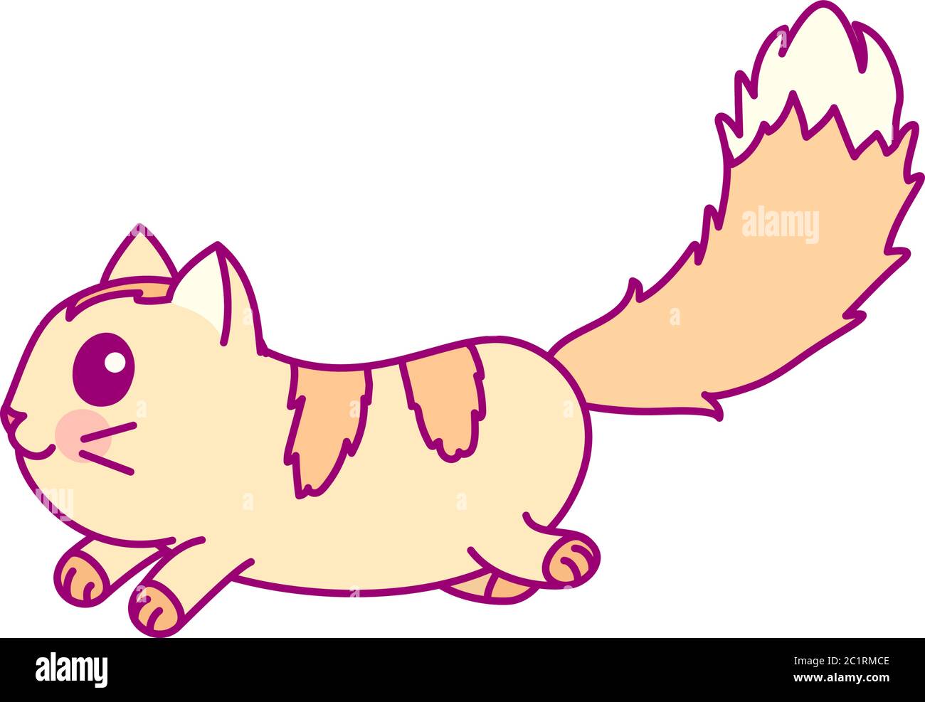 vettore carino cartoon piccolo gatto. personaggio cartoon Illustrazione Vettoriale