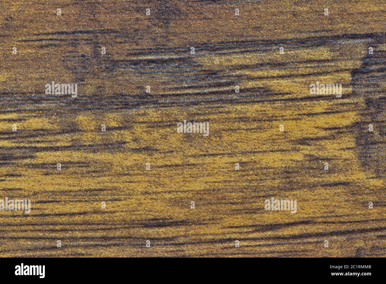 Fondo in legno testurizzato, tonalità marrone e giallo. Macro astratto aspetto meteo, stile occidentale con spazio per il testo. Foto Stock