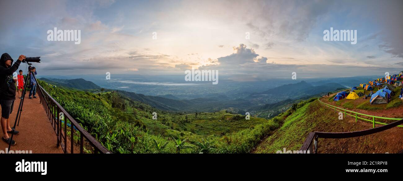 Panorama Phu Thap Berk Viewpoint Foto Stock