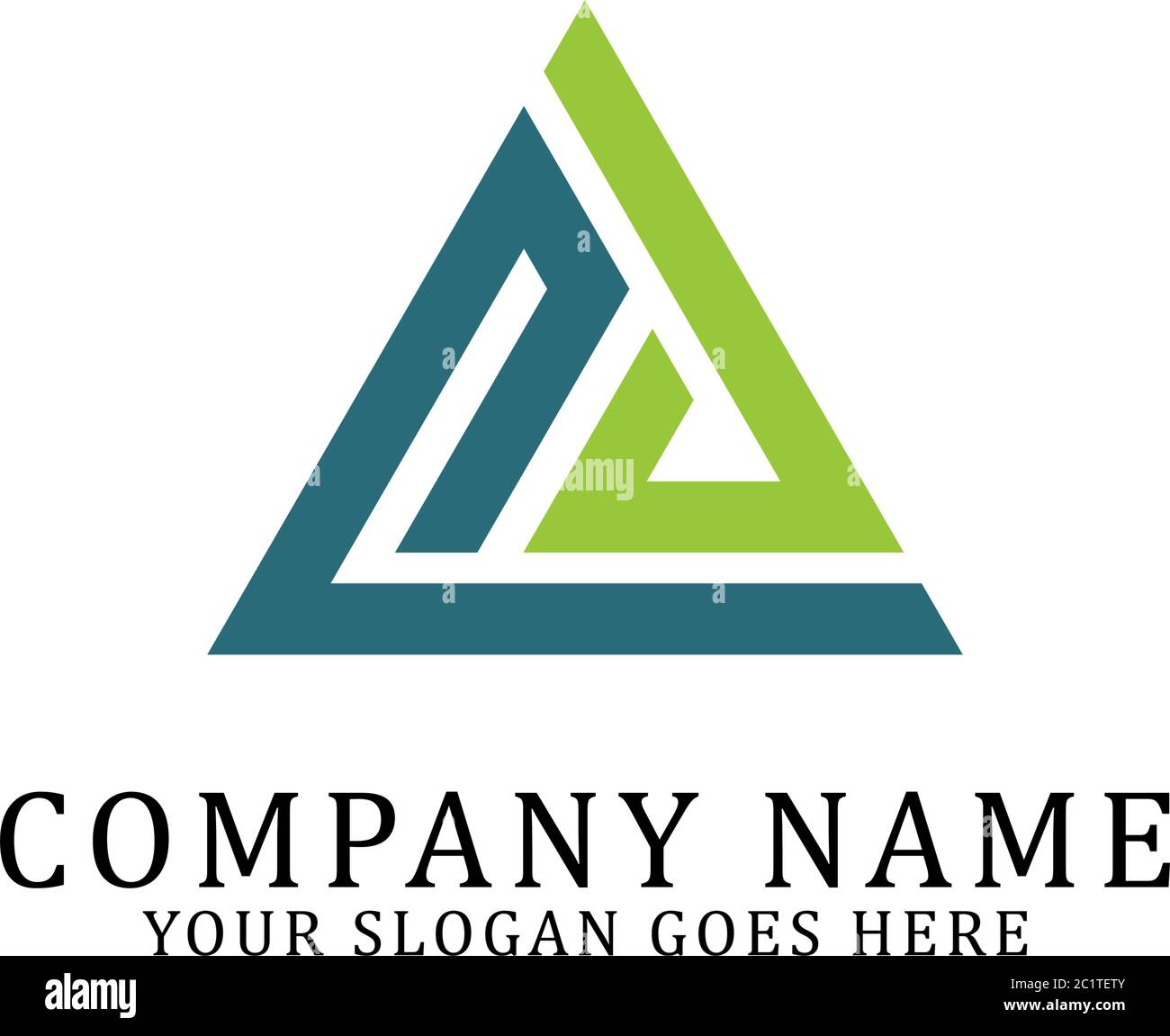 Disegni del logo PD, VETTORE del logo P e D Triangle Illustrazione Vettoriale