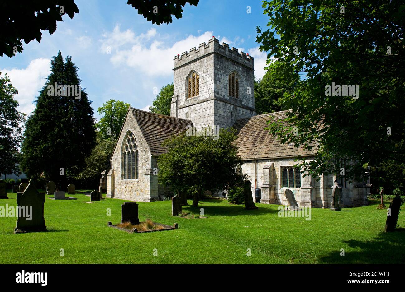 Chiesa di Santa Maria, nel villaggio di Church Fenton, North Yorkshire, Inghilterra, Regno Unito Foto Stock
