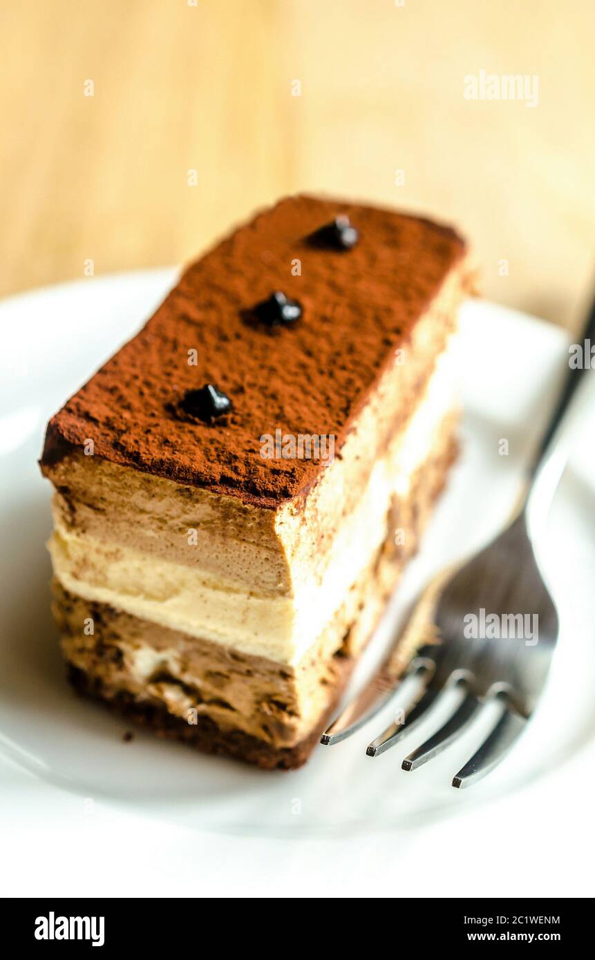 Tripla Torta al cioccolato Foto Stock