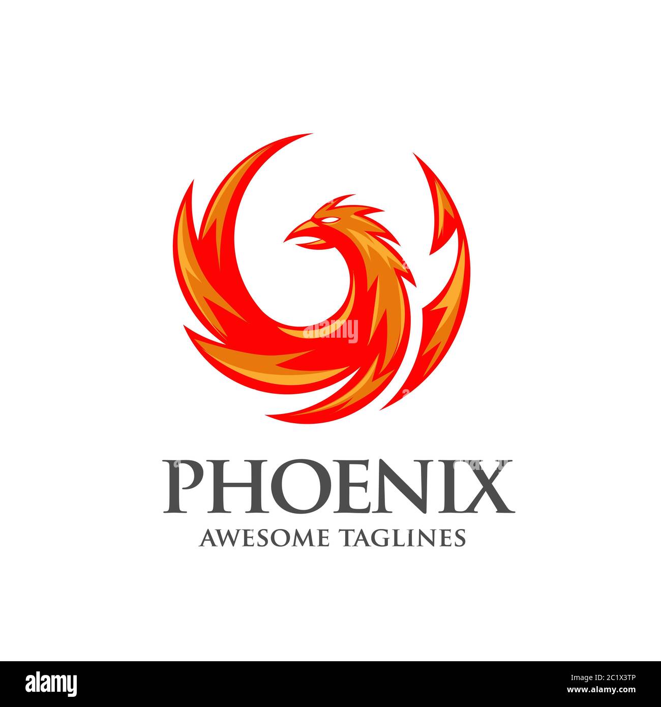 Phoenix Bird logo Foto Stock