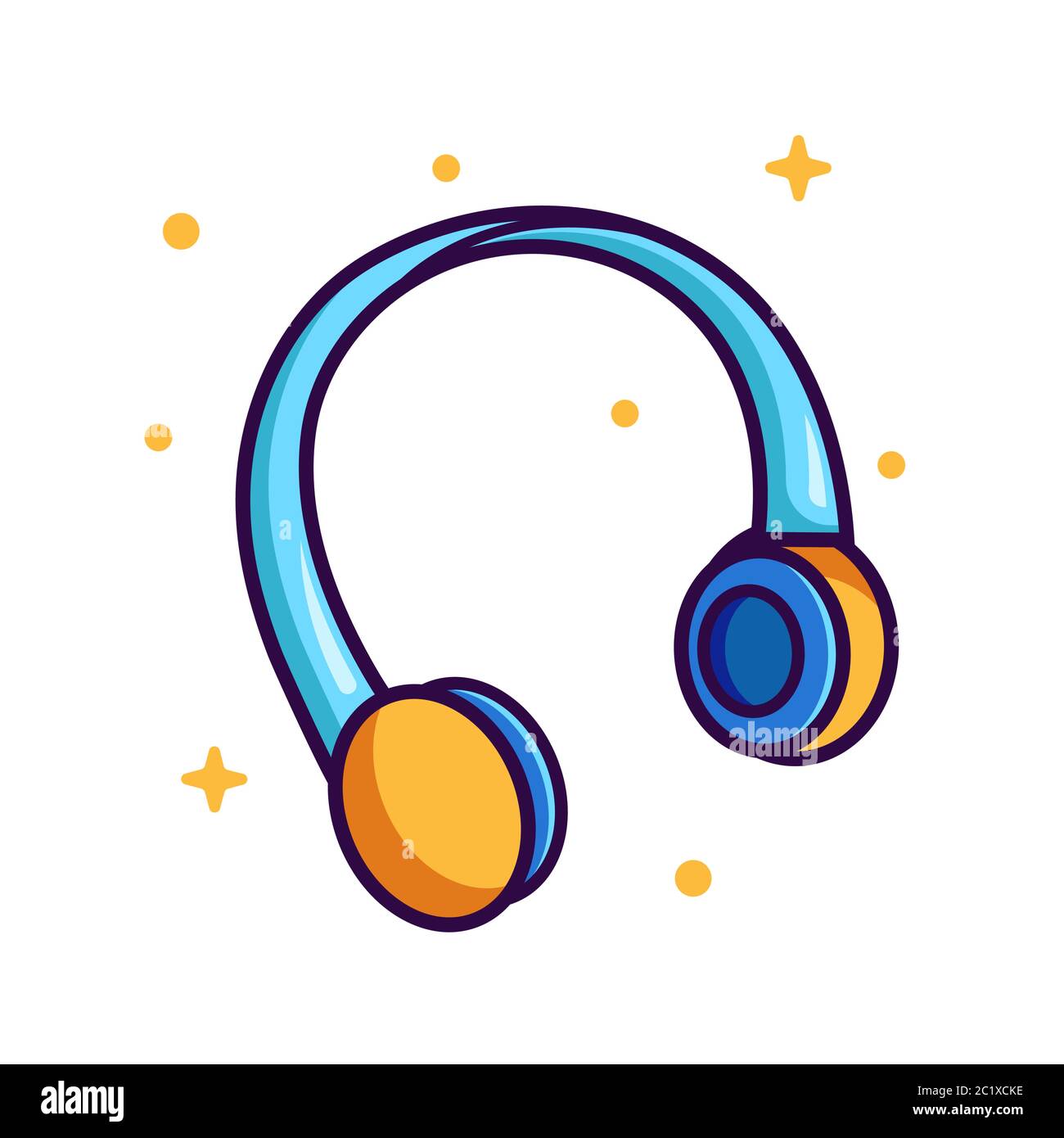 Cartoon headphones Immagini Vettoriali Stock - Alamy