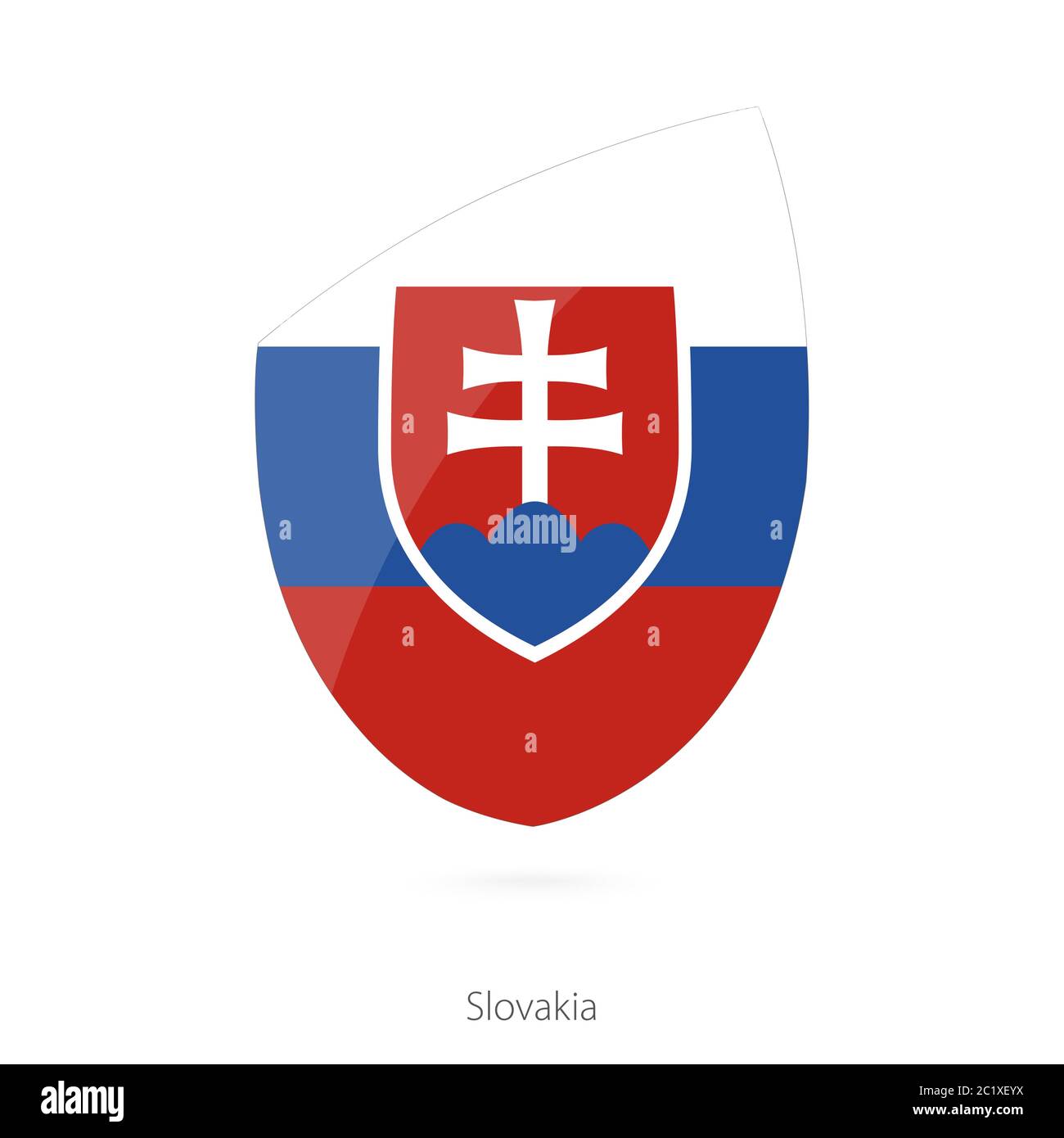 Bandiera della Slovacchia. Bandiera slovacca di Rugby. Illustrazione vettoriale. Illustrazione Vettoriale