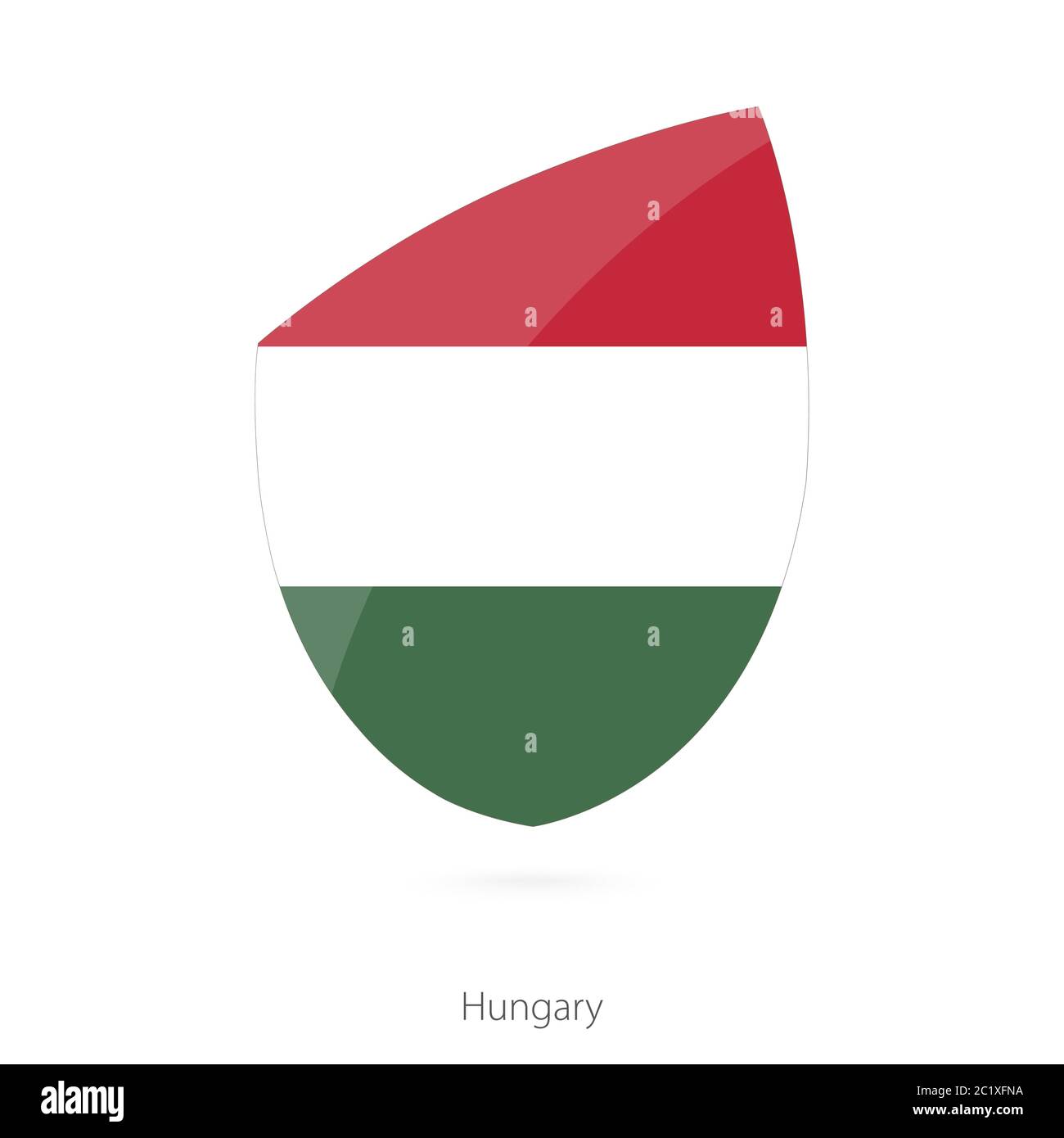 Bandiera dell'Ungheria. Bandiera ungherese di Rugby. Illustrazione vettoriale. Illustrazione Vettoriale