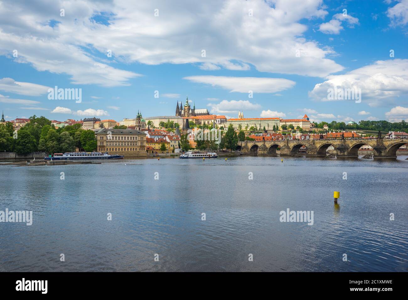 Skyline della città vecchia di Praga nella Repubblica Ceca Foto Stock
