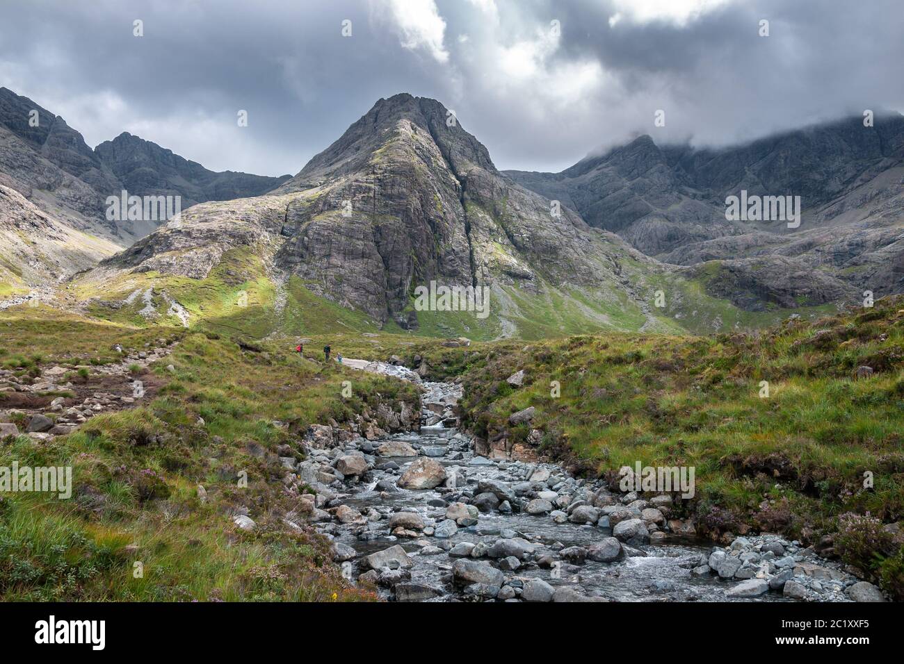 Fairy Pools e Sgurr An Fheadain Isle of Skye Scotland Foto Stock