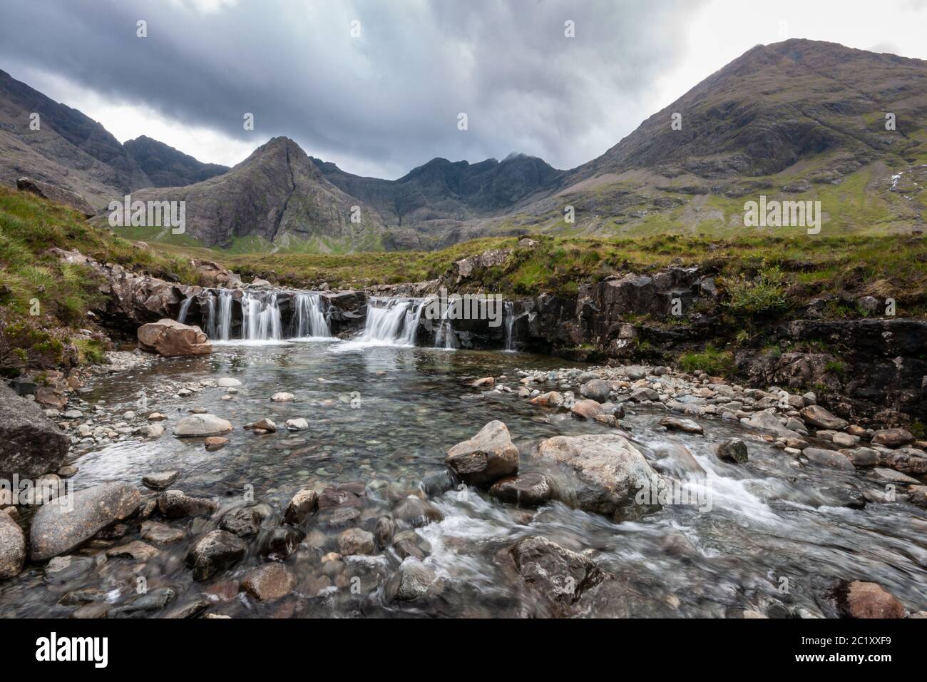 Fairy Pools e Sgurr An Fheadain Isle of Skye Scotland Foto Stock