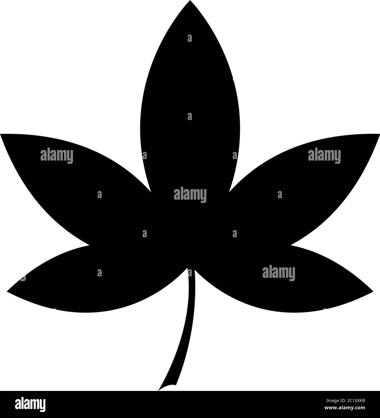 Foglia di liquirambar, Sweetgum, Storax americano. Illustrazione dell'icona Flat Vector. Semplice simbolo nero su sfondo bianco. Liquidambar, Sweetgum, Storax sig Illustrazione Vettoriale