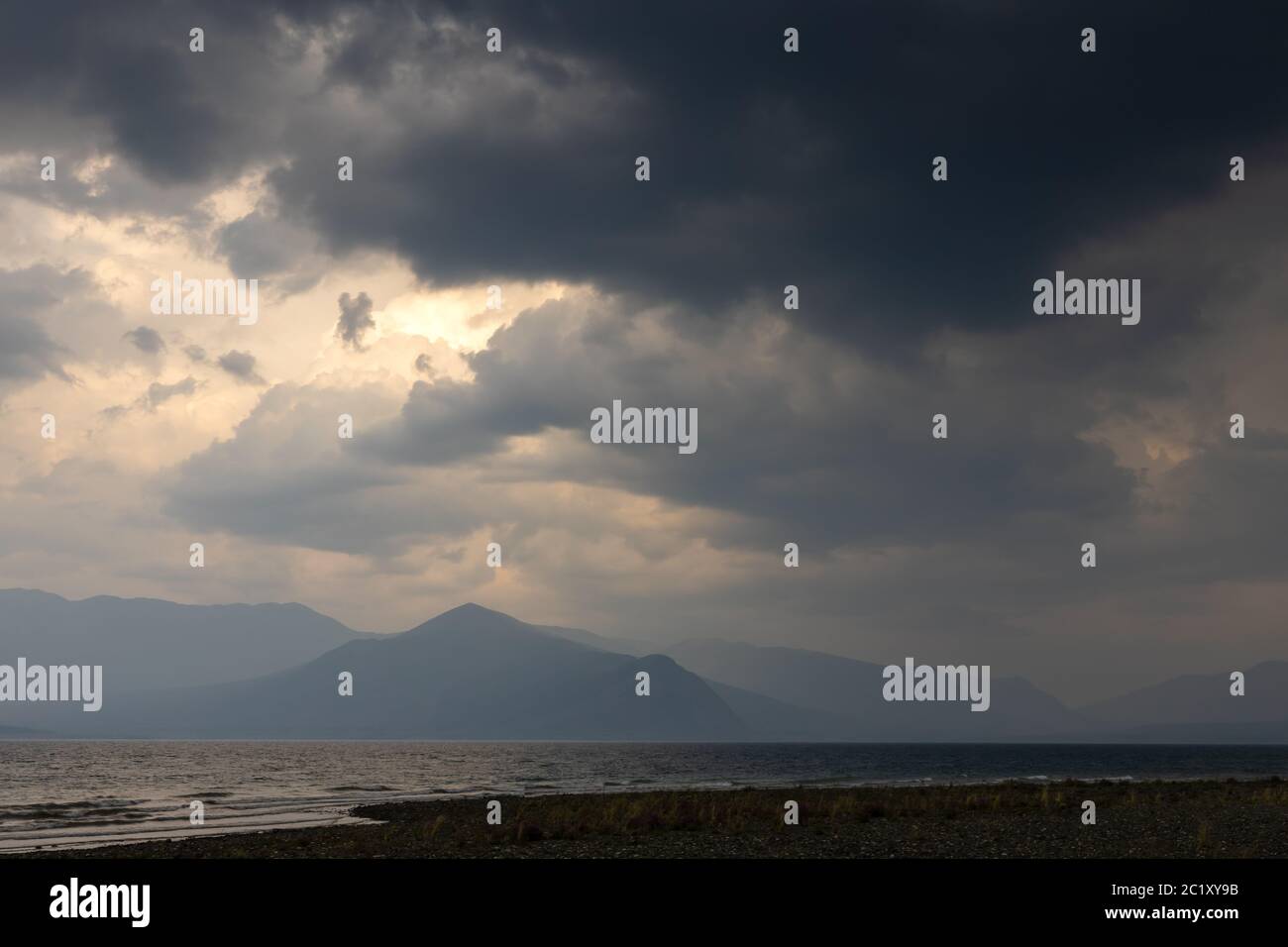 Parco nazionale del lago Kluane nelle nuvole e nelle tempeste Foto Stock