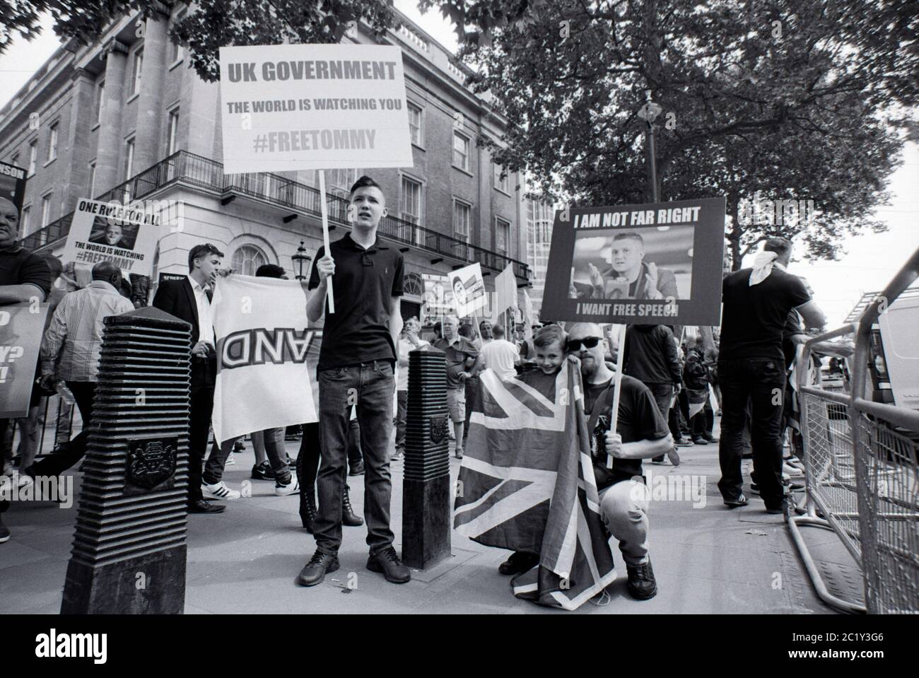 Free Tommy Robinson rally, Londra, Regno Unito. 9 giugno 2018 Foto Stock