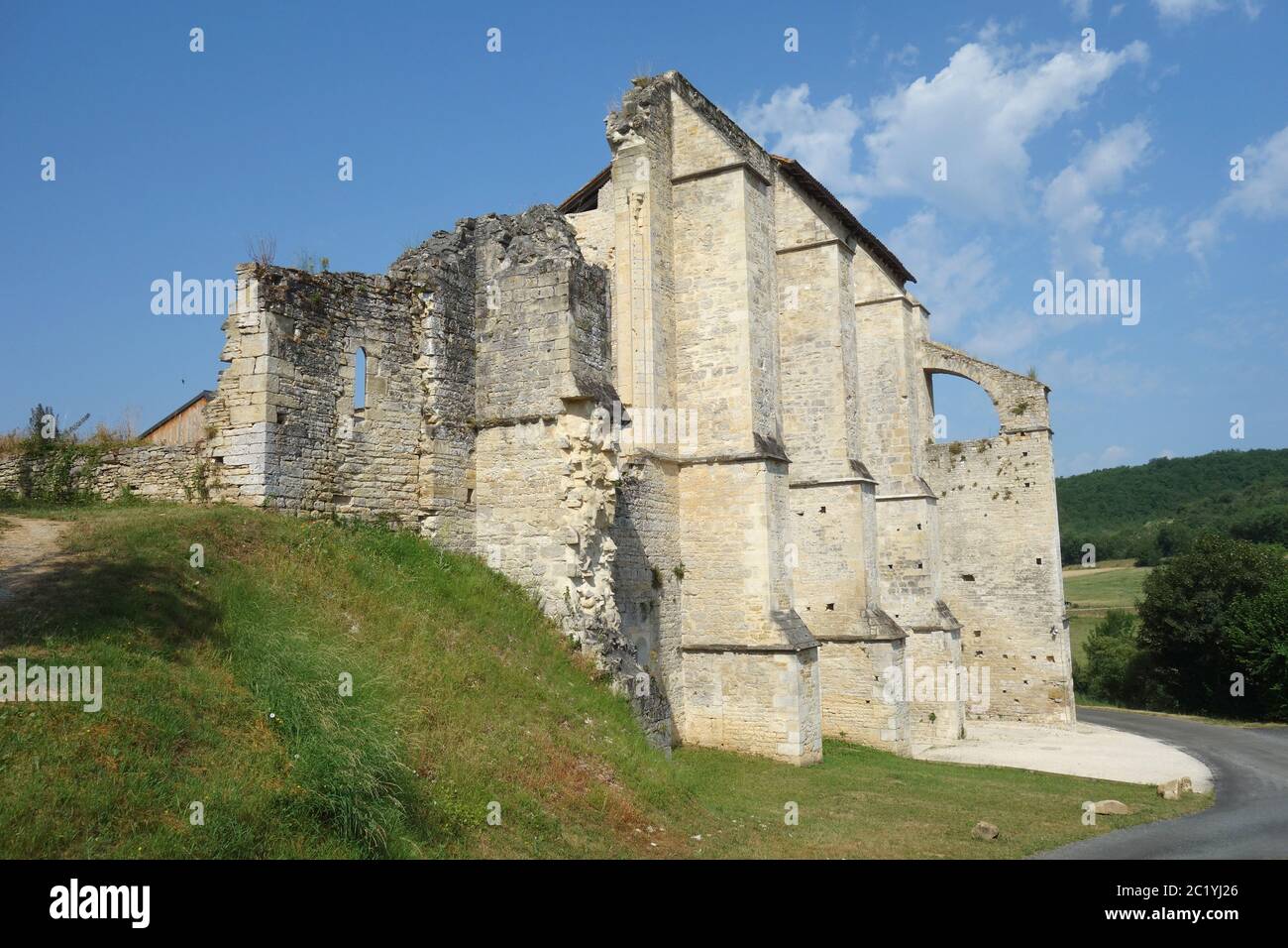 Abbaye de Sainte Marie de Gourdon a LÃ©obard in Francia Foto Stock