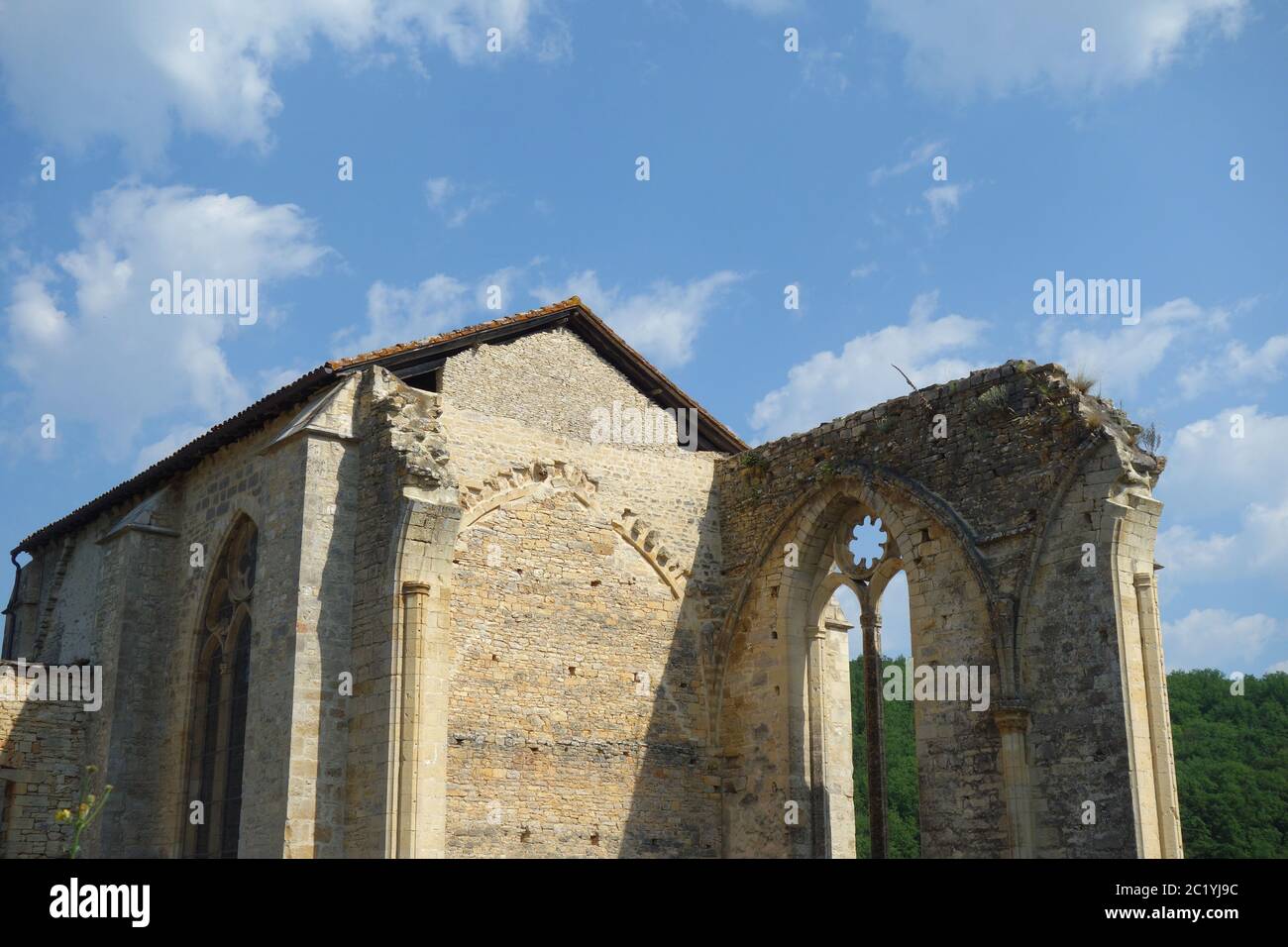 Abbaye de Sainte Marie de Gourdon a LÃ©obard in Francia Foto Stock