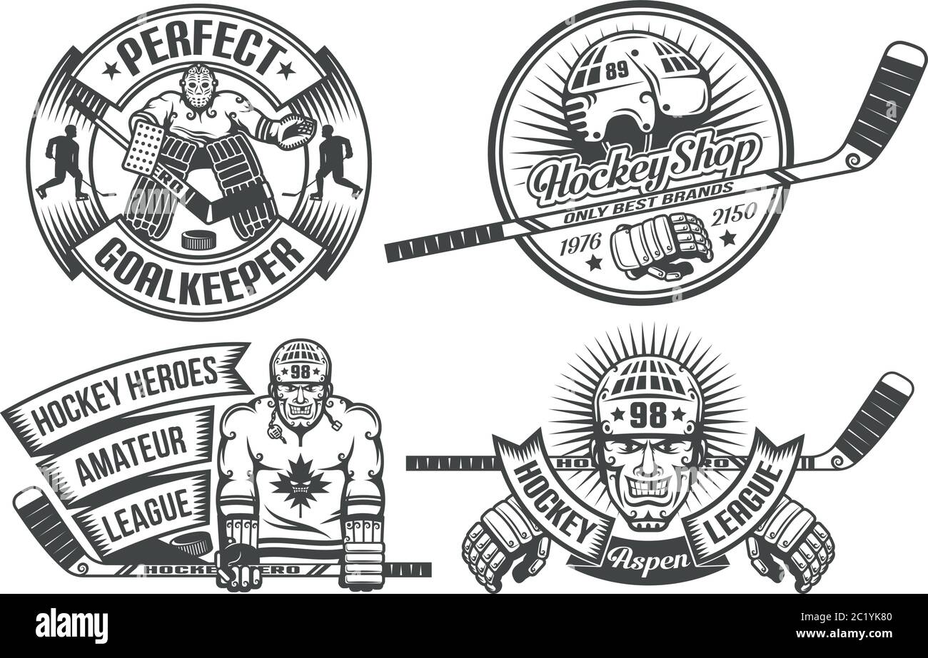 Logo Hockey Illustrazione Vettoriale