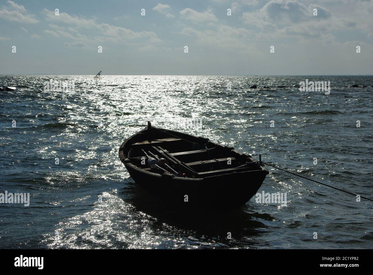 Peschereccio, Thiessow, MÃ¶nchgut, Isola di RÃ¼gen, Germania, Europa occidentale Foto Stock