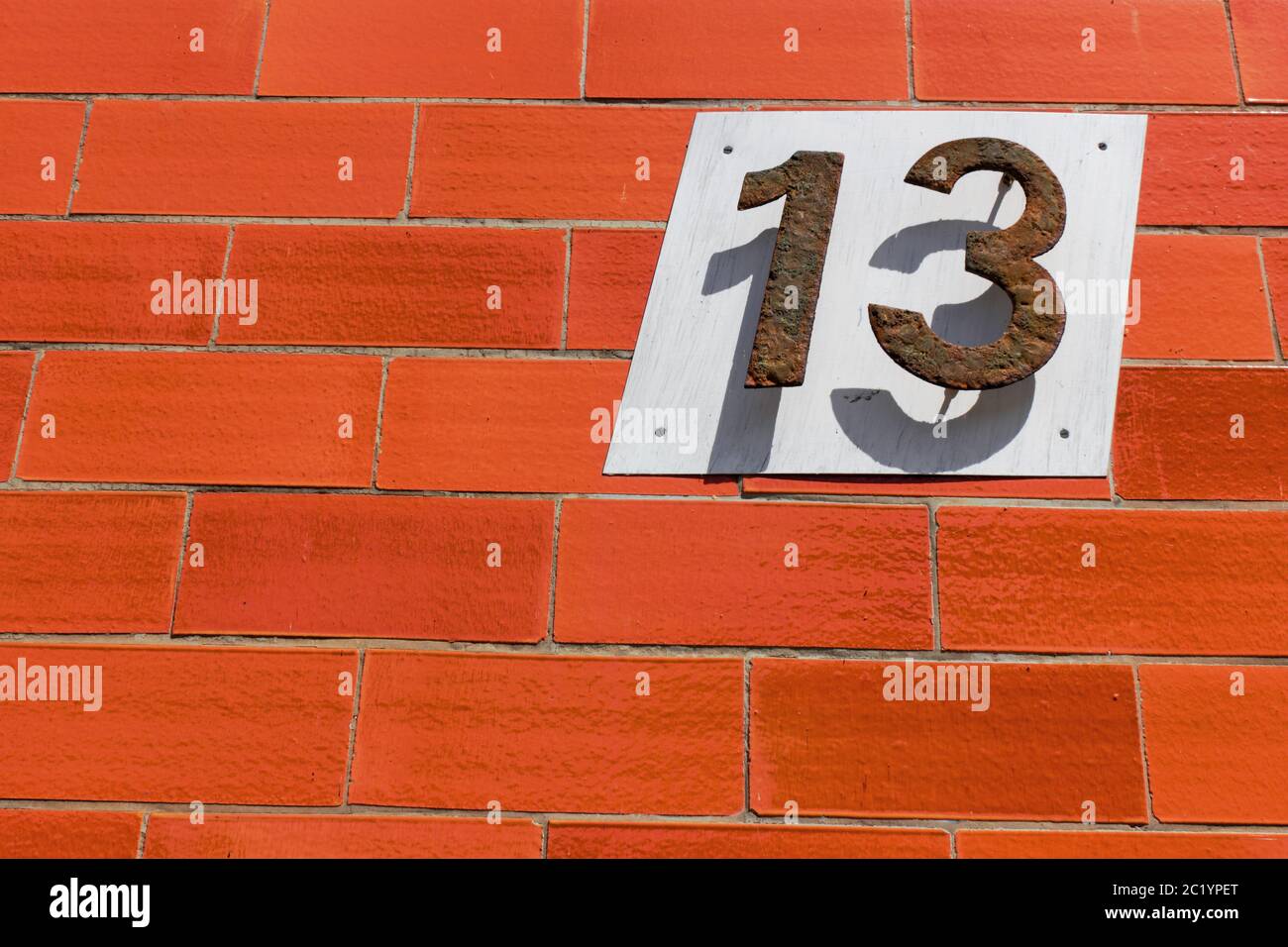 Numero 13 Foto Stock