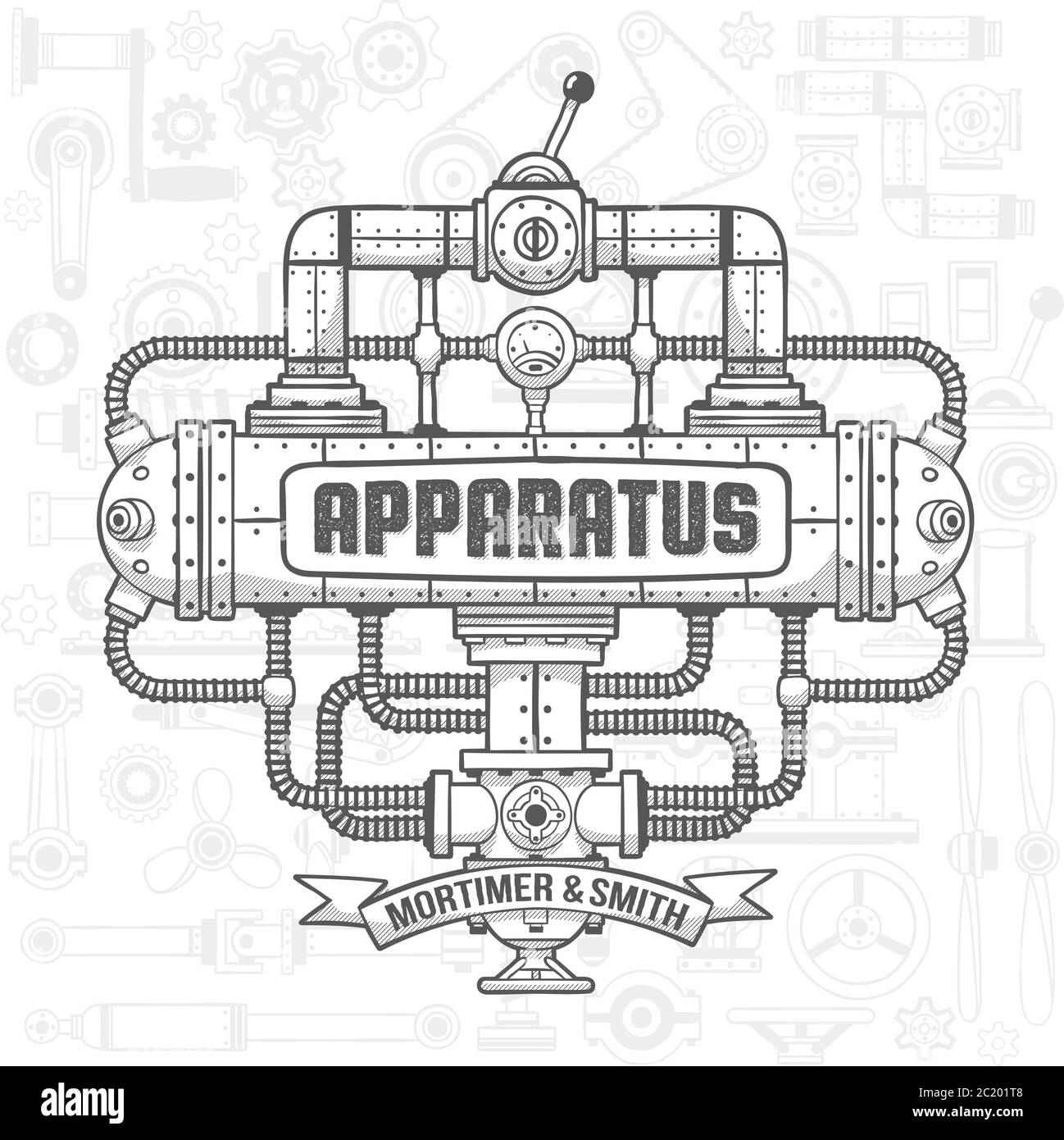 Dispositivo Steampunk Illustrazione Vettoriale