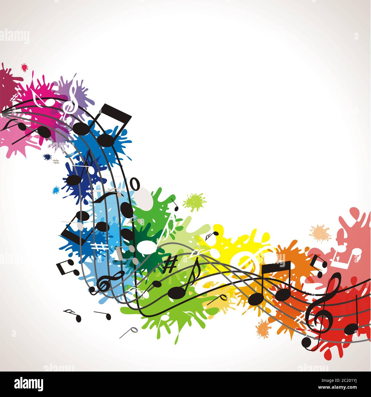 Note musicali colorate immagini e fotografie stock ad alta risoluzione ...