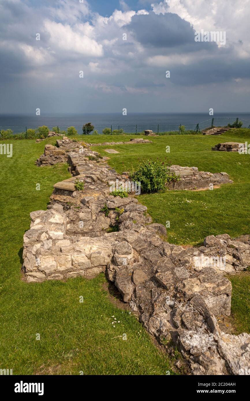 Roman Signal Station, Scarborough, East Yorkshire, Inghilterra Foto Stock