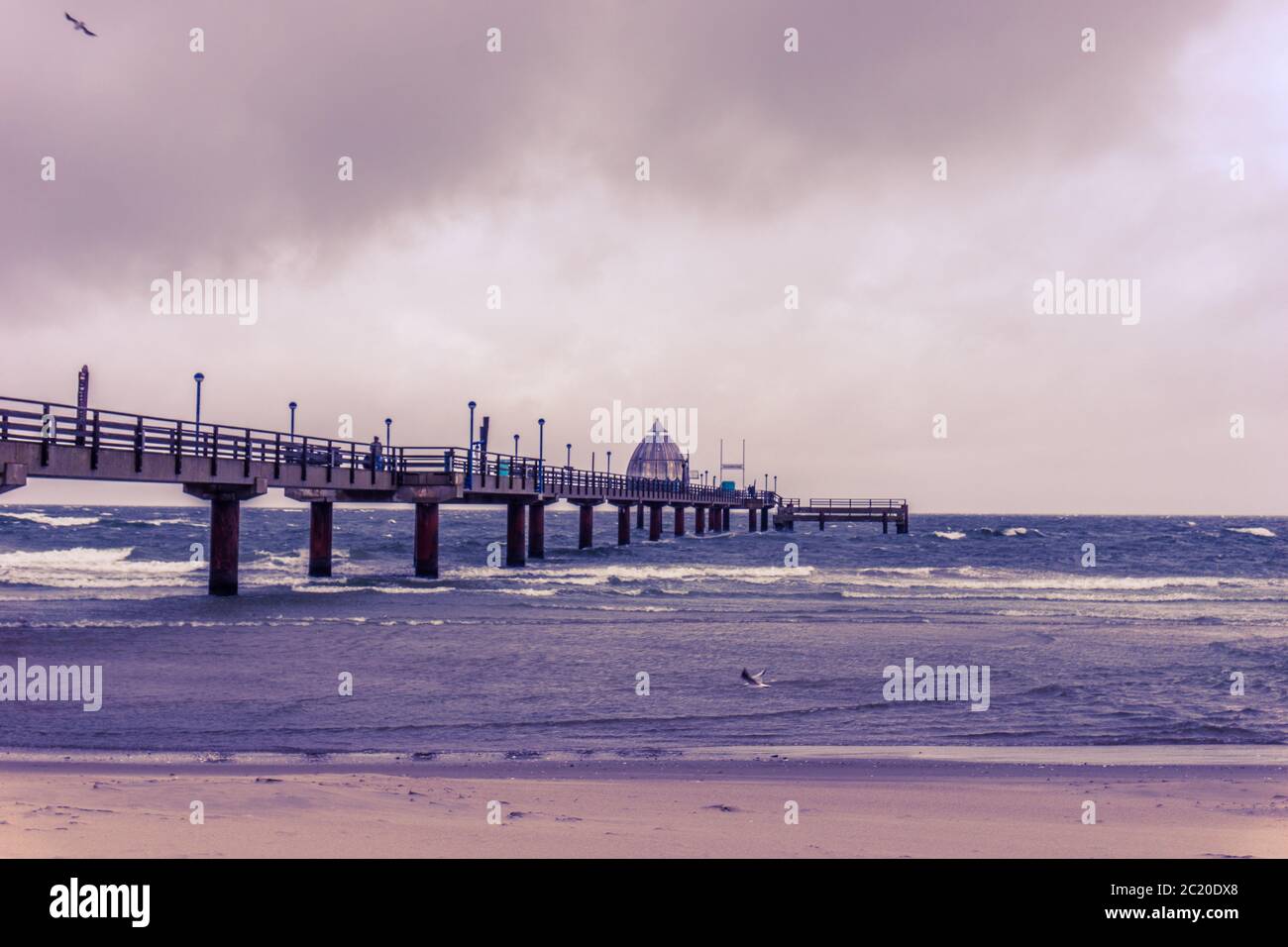 Bella impressione al Seabridge a Zingst in Germania Foto Stock