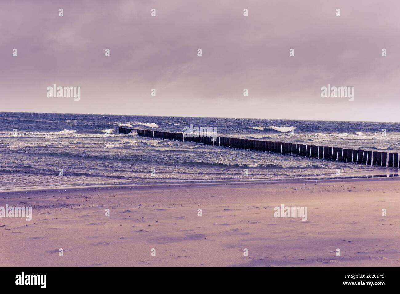 Bella impressione al Seabridge a Zingst in Germania Foto Stock