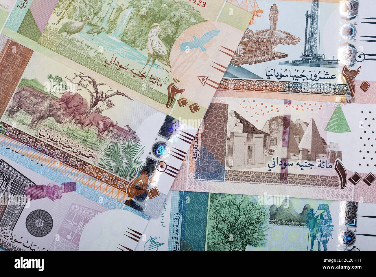 Il sudanese sterlina uno sfondo Foto Stock