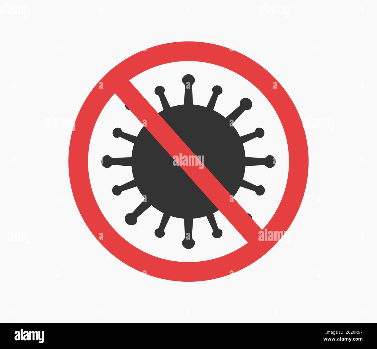 Segnale di stop per il coronavirus. Illustrazione vettoriale. Illustrazione Vettoriale