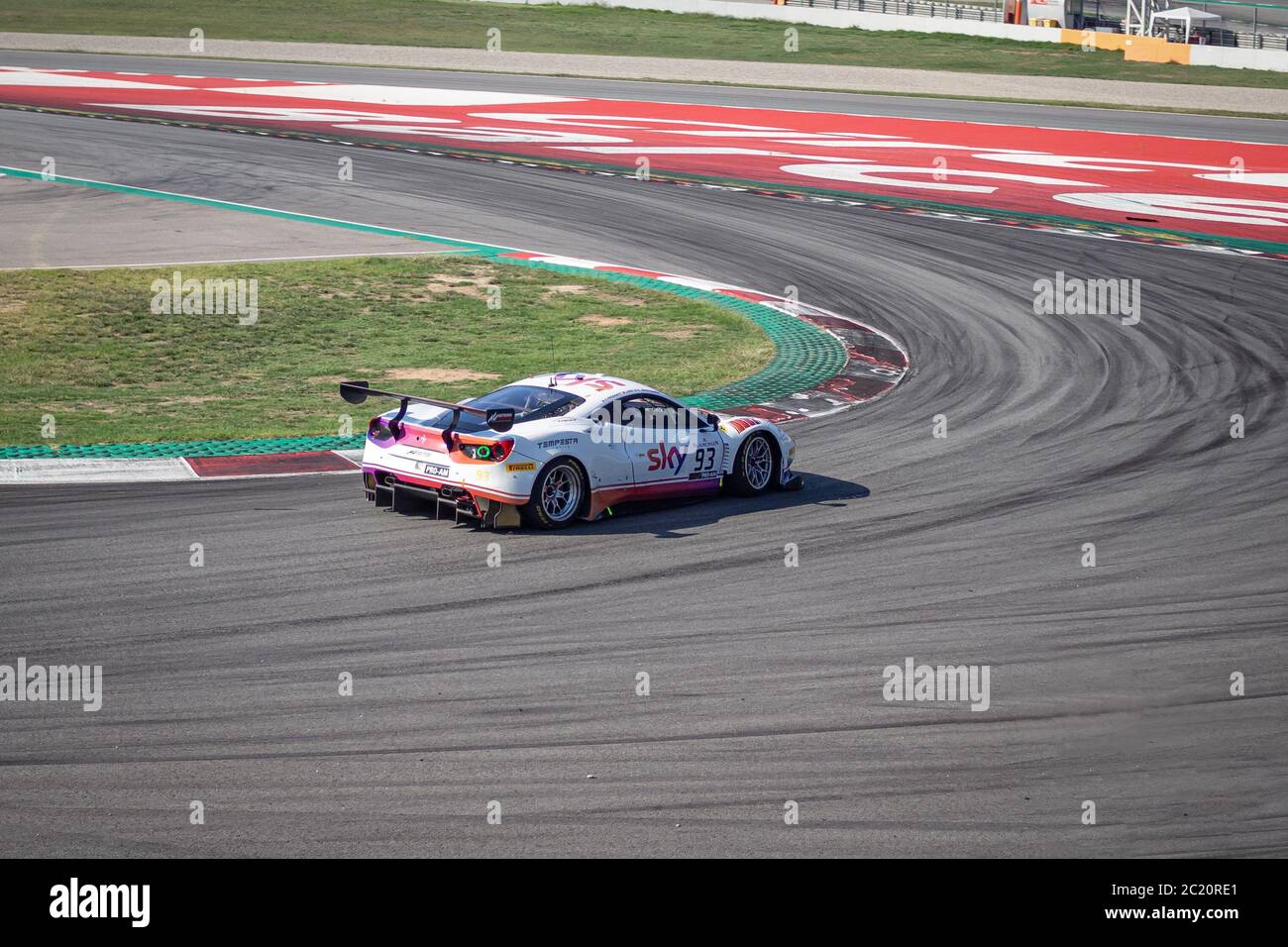 MONTMELLO, SPAGNA-9 SETTEMBRE 2019: Ferrari 488 GT3 Blancpain GT da corsa (Tempesta Racing) Foto Stock