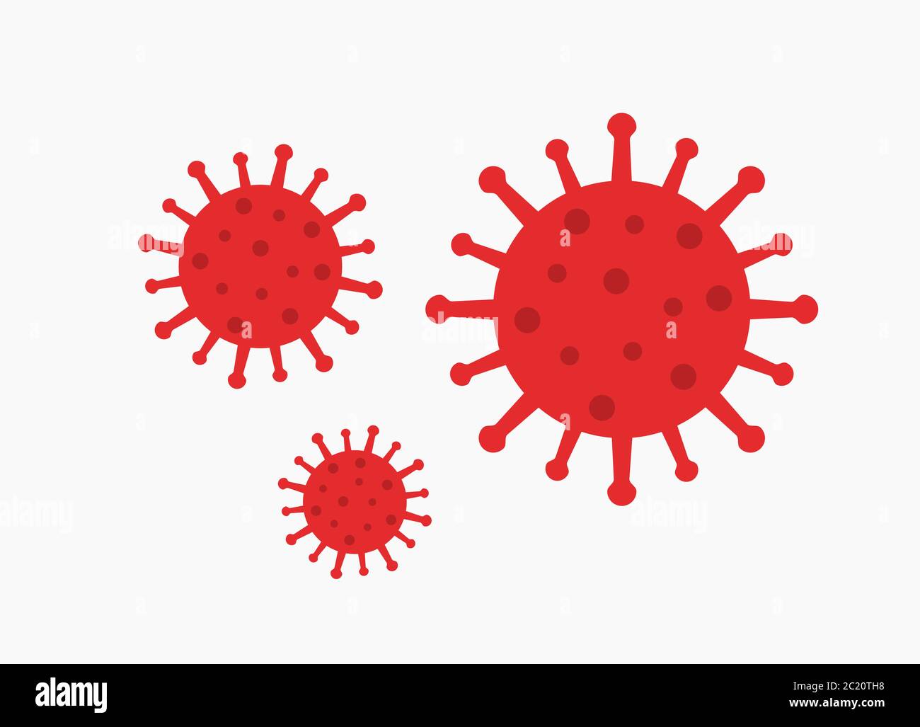 Forma del simbolo del modello SARS-COV-2 del virus del coronavirus. Illustrazione vettoriale. Illustrazione Vettoriale