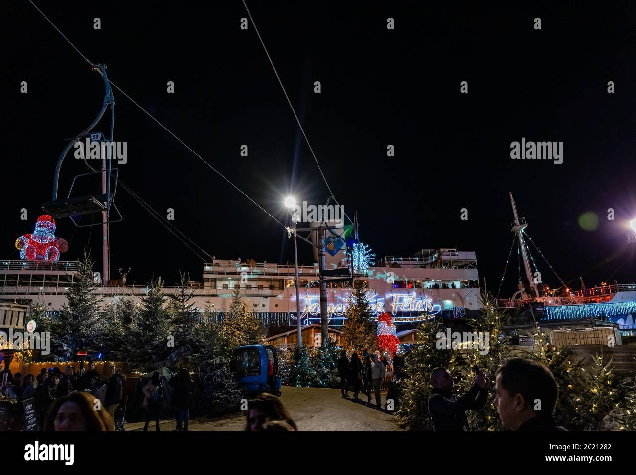 Le barcares villaggio di noel in Francia. Foto Stock