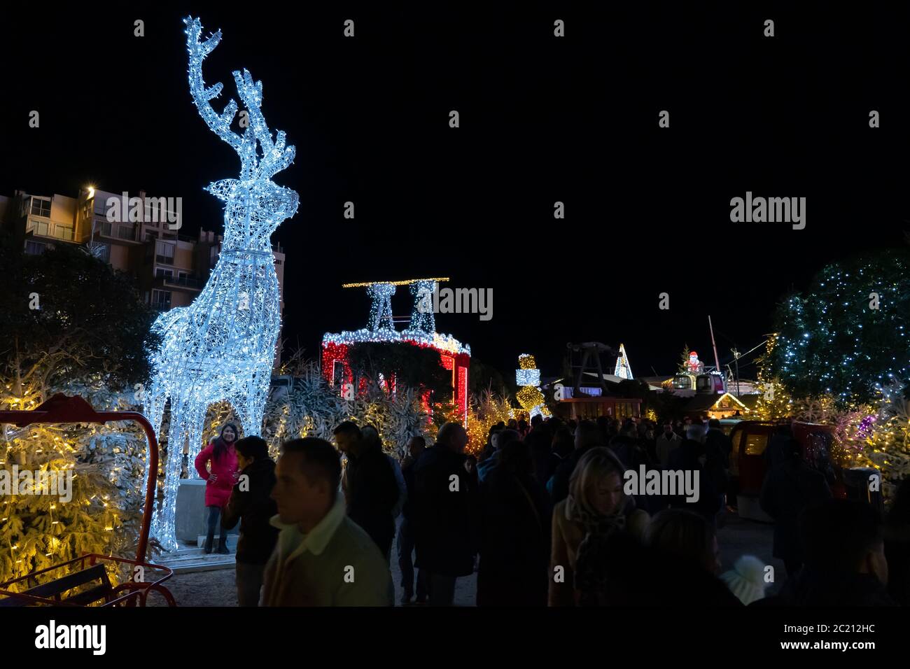 Le barcares villaggio di noel in Francia. Foto Stock