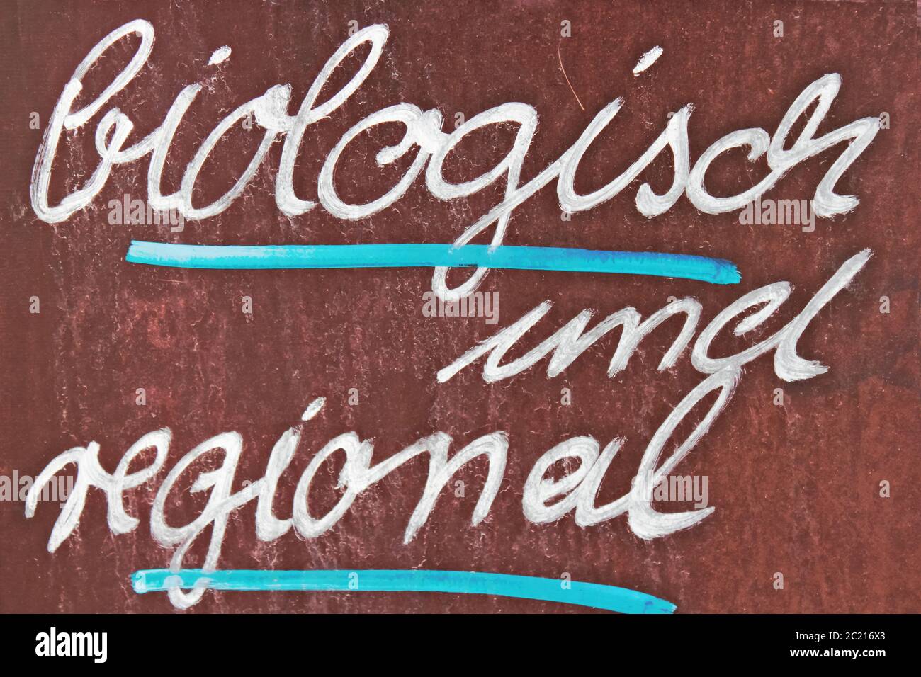 Biologico e regionale Foto Stock