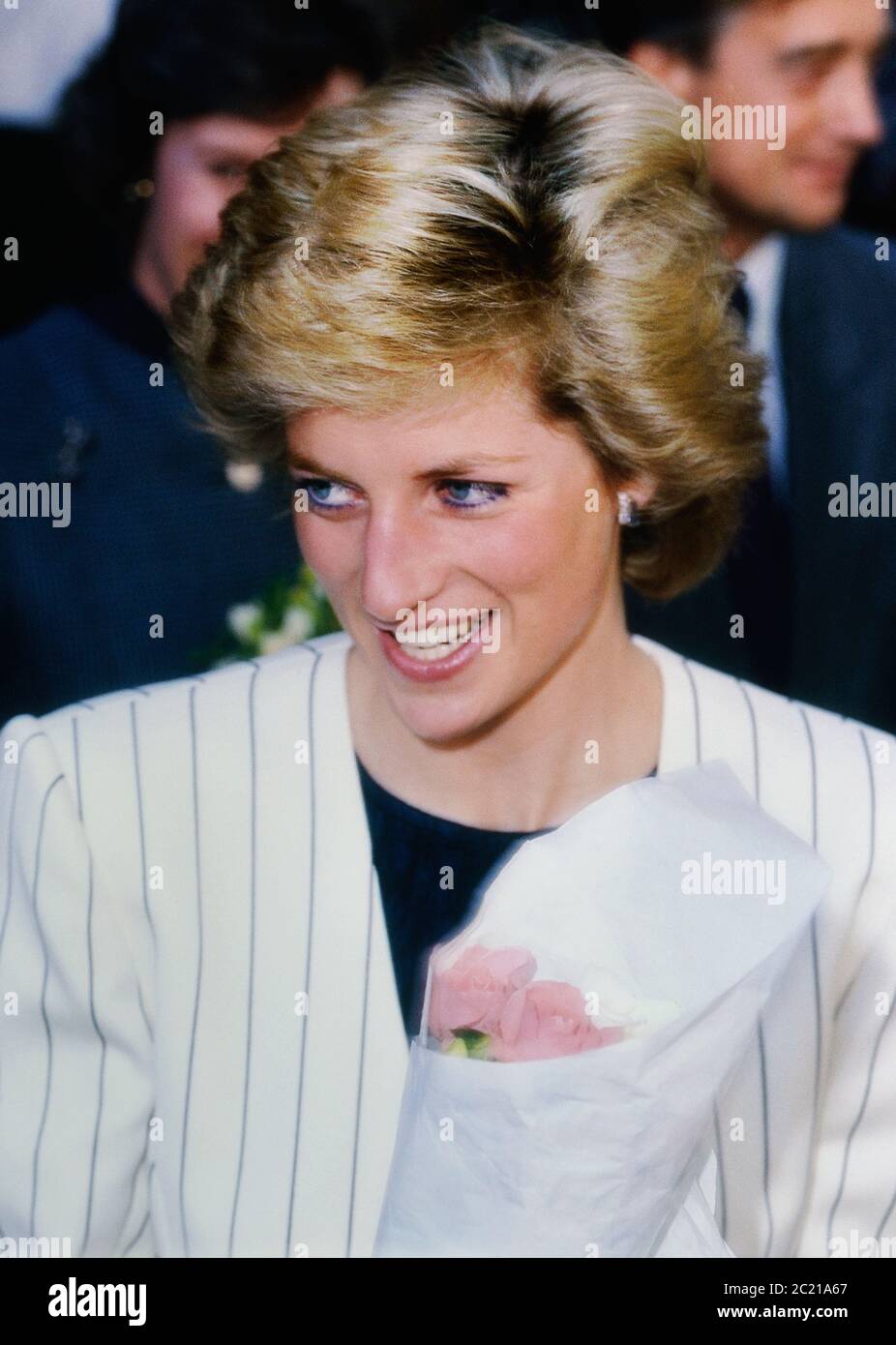 Di SUA ALTEZZA REALE IL PRINCIPE DI GALLES Diana, principessa di Galles. Londra, Inghilterra. Circa 1986. Foto Stock