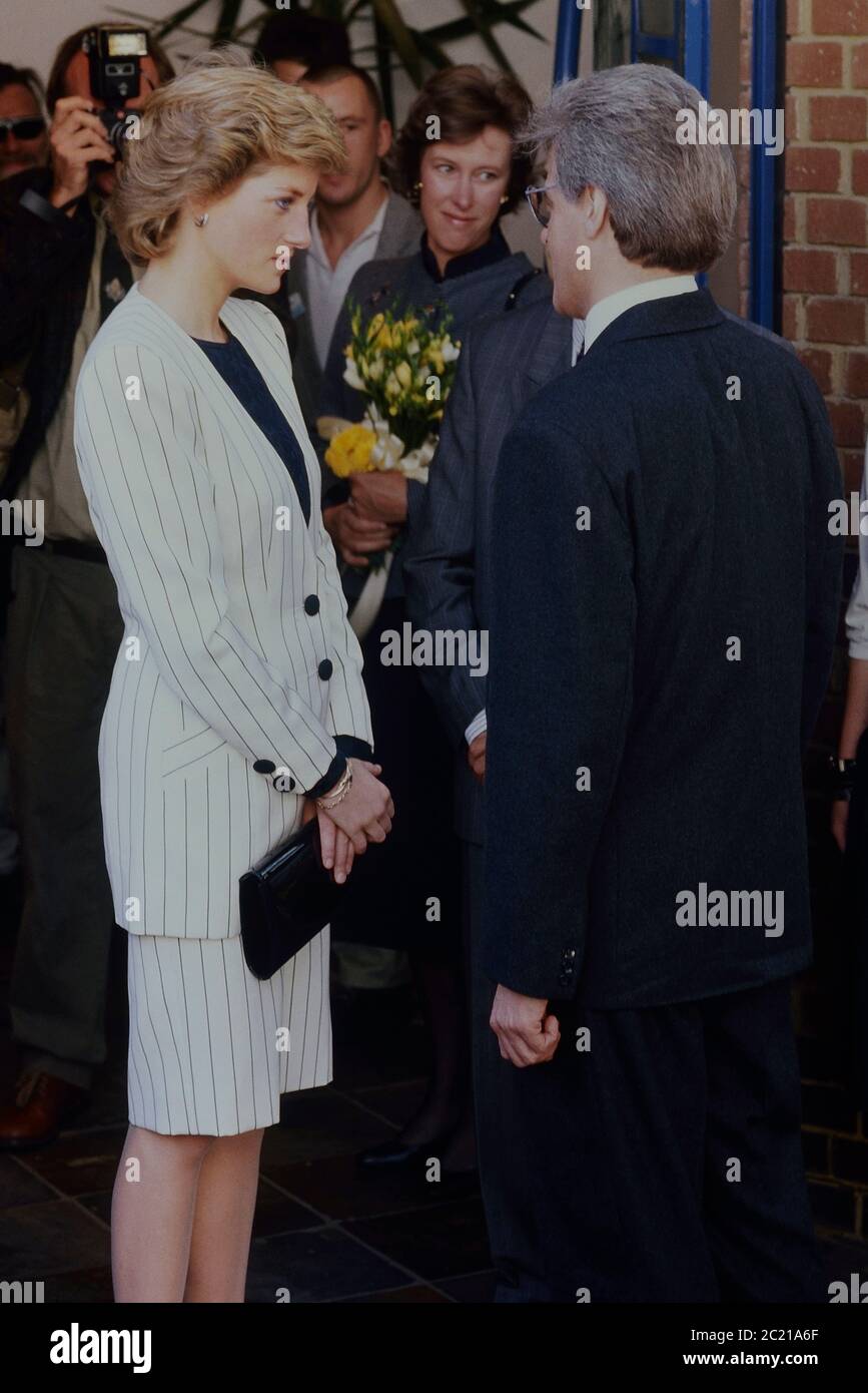 Di SUA ALTEZZA REALE IL PRINCIPE DI GALLES Diana, principessa di Galles. Londra, Inghilterra. Circa 1986. Foto Stock