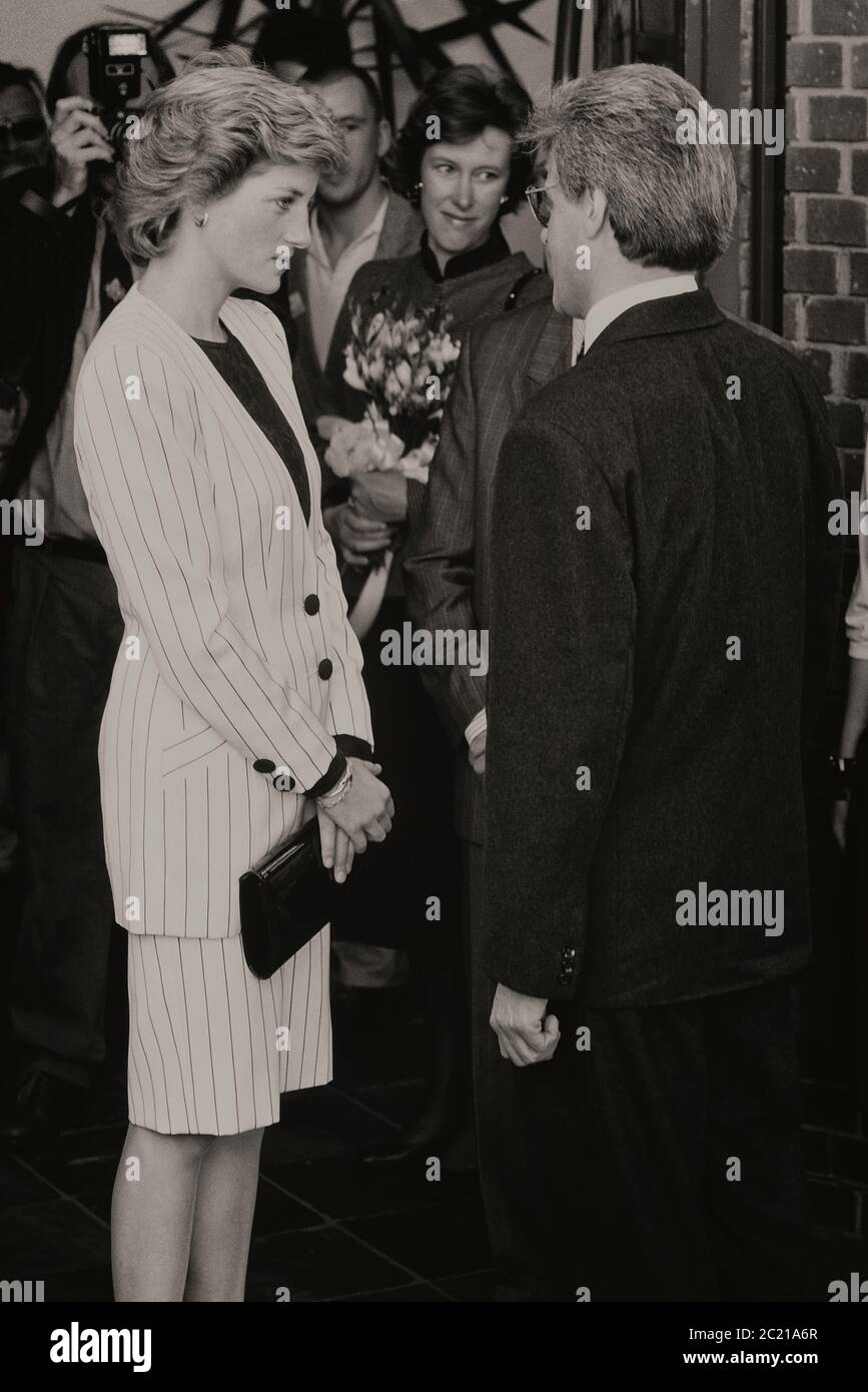 Di SUA ALTEZZA REALE IL PRINCIPE DI GALLES Diana, principessa di Galles. Londra, Inghilterra. Circa 1986. Foto Stock