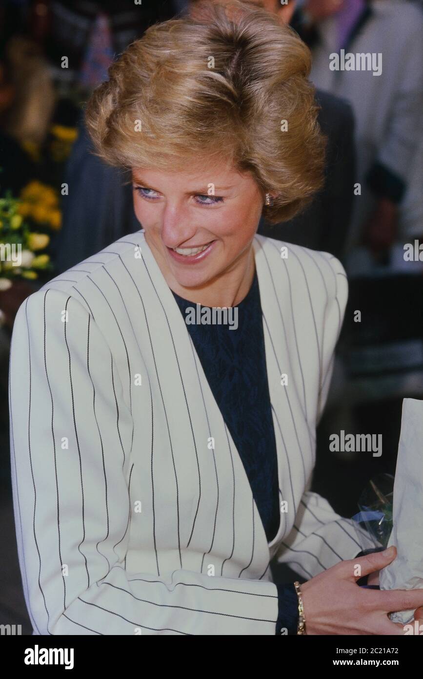 Di SUA ALTEZZA REALE IL PRINCIPE DI GALLES Diana, principessa di Galles. Londra, Inghilterra. Circa 1986. Foto Stock
