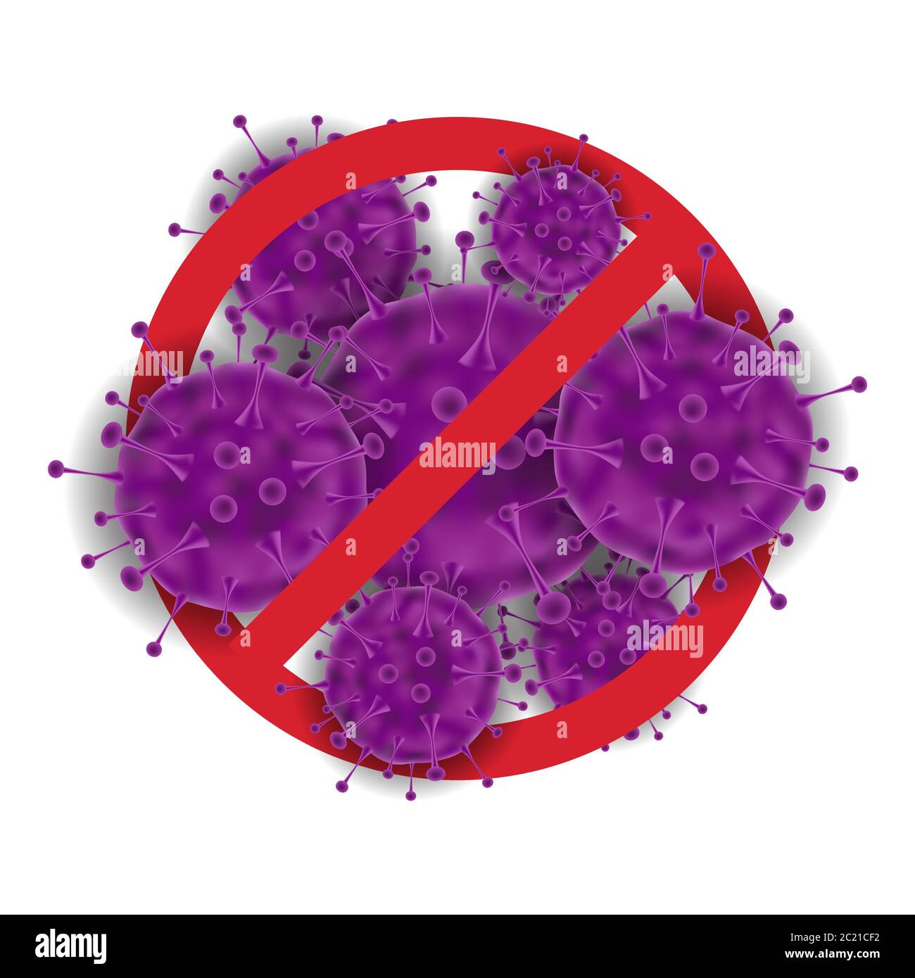Covid-19, Corona Virus prevenzione segno, illustrazione vettoriale Illustrazione Vettoriale