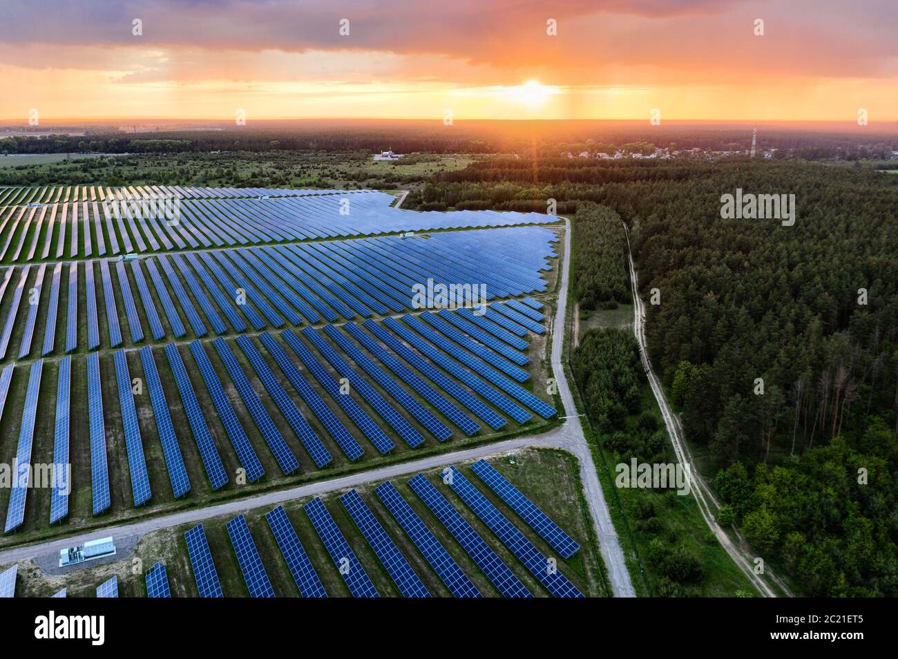 Centrale solare in Europa Foto Stock