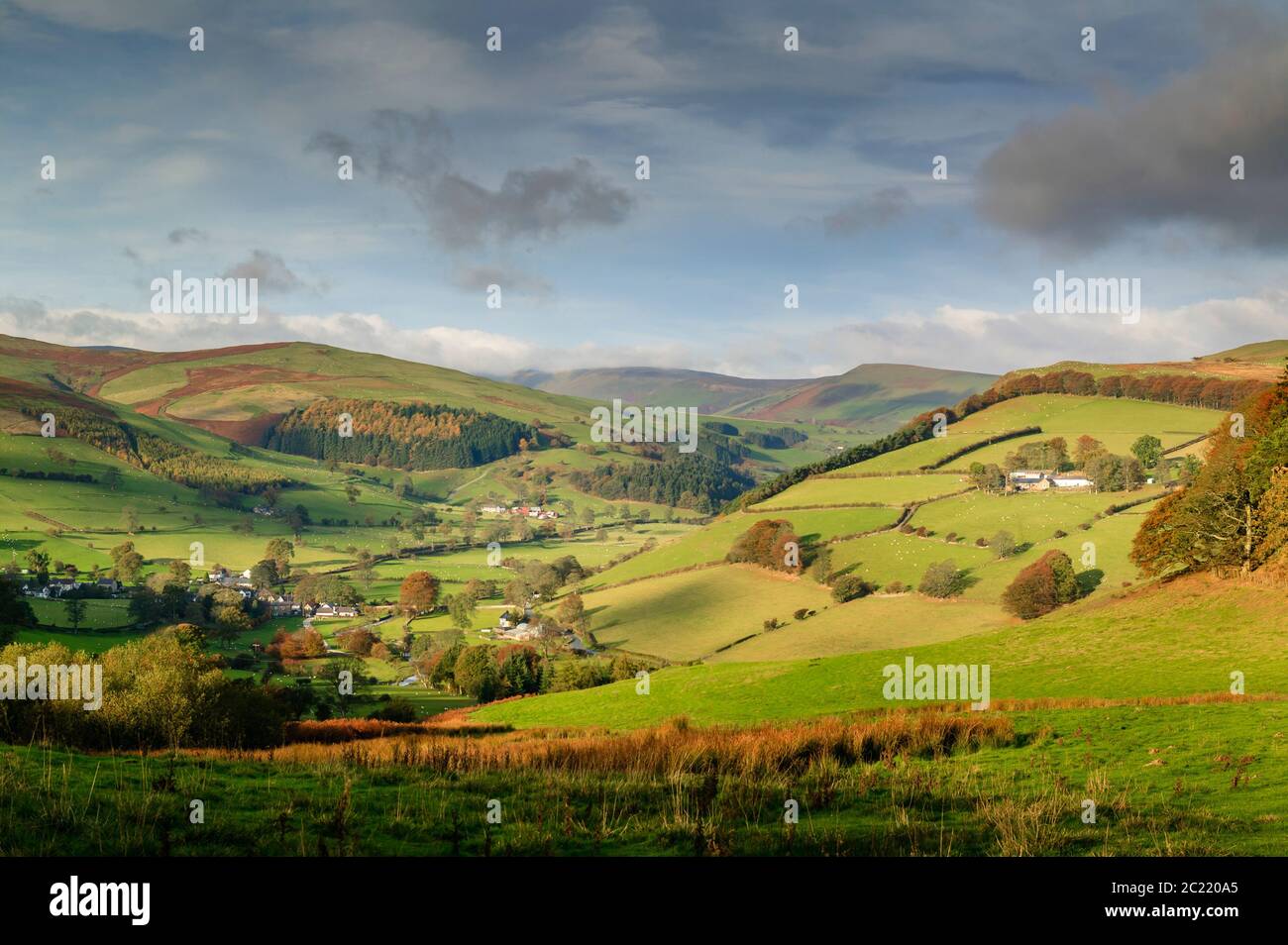 Llanarmon Dyffryn Ceiriog Berwyn colline Powys Galles Foto Stock