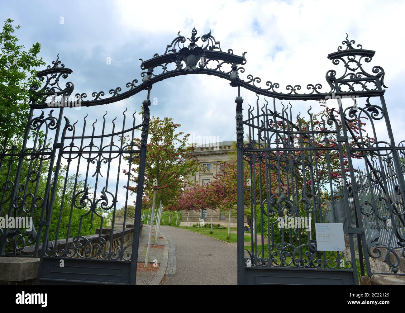 Weimar, porta d'ingresso tedesca dell'edificio di archivio Goethe e Schiller Foto Stock