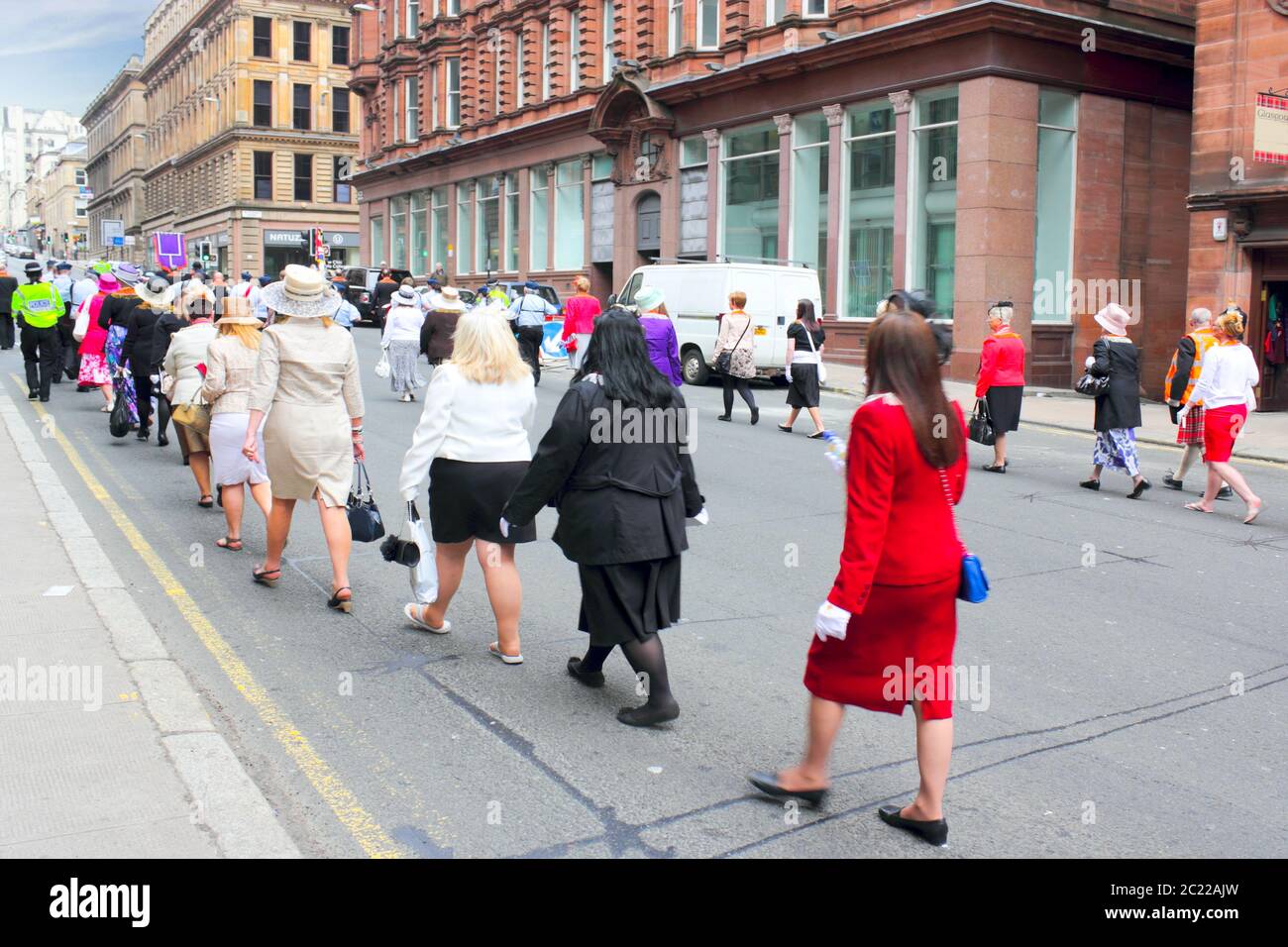 Il potere delle donne a Glasgow Foto Stock