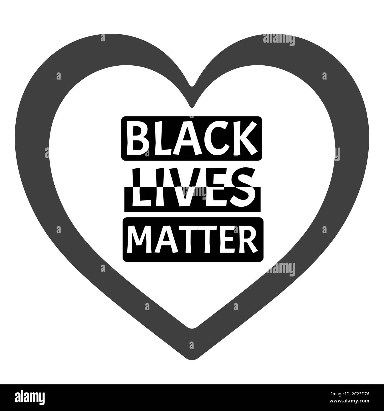 Le vite nere contano, non posso respirare. Banner di protesta sul diritto umano dei neri negli Stati Uniti. Le vite nere contano. America. Foto Stock