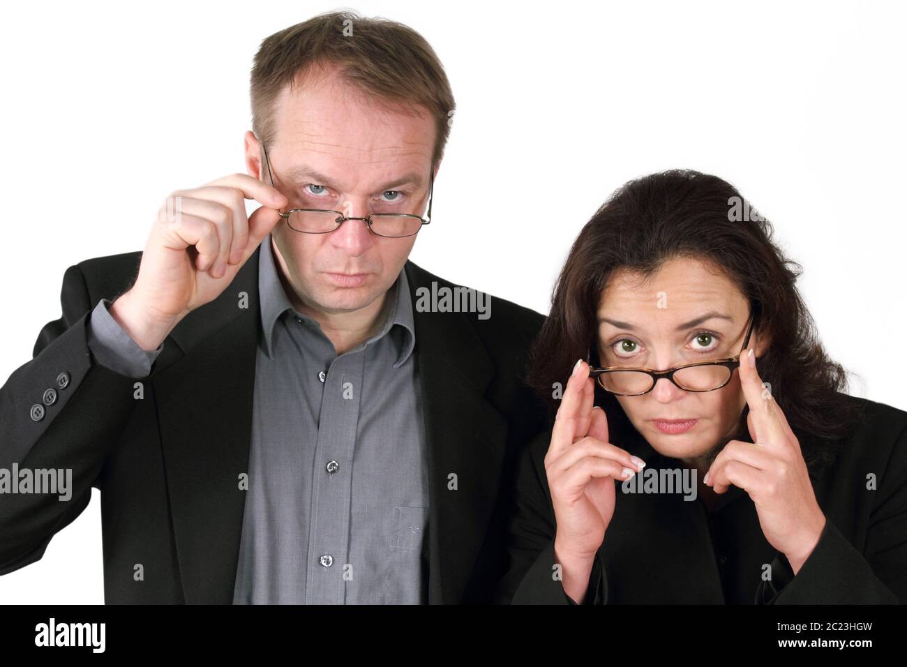 Sguardo di controllo Foto Stock