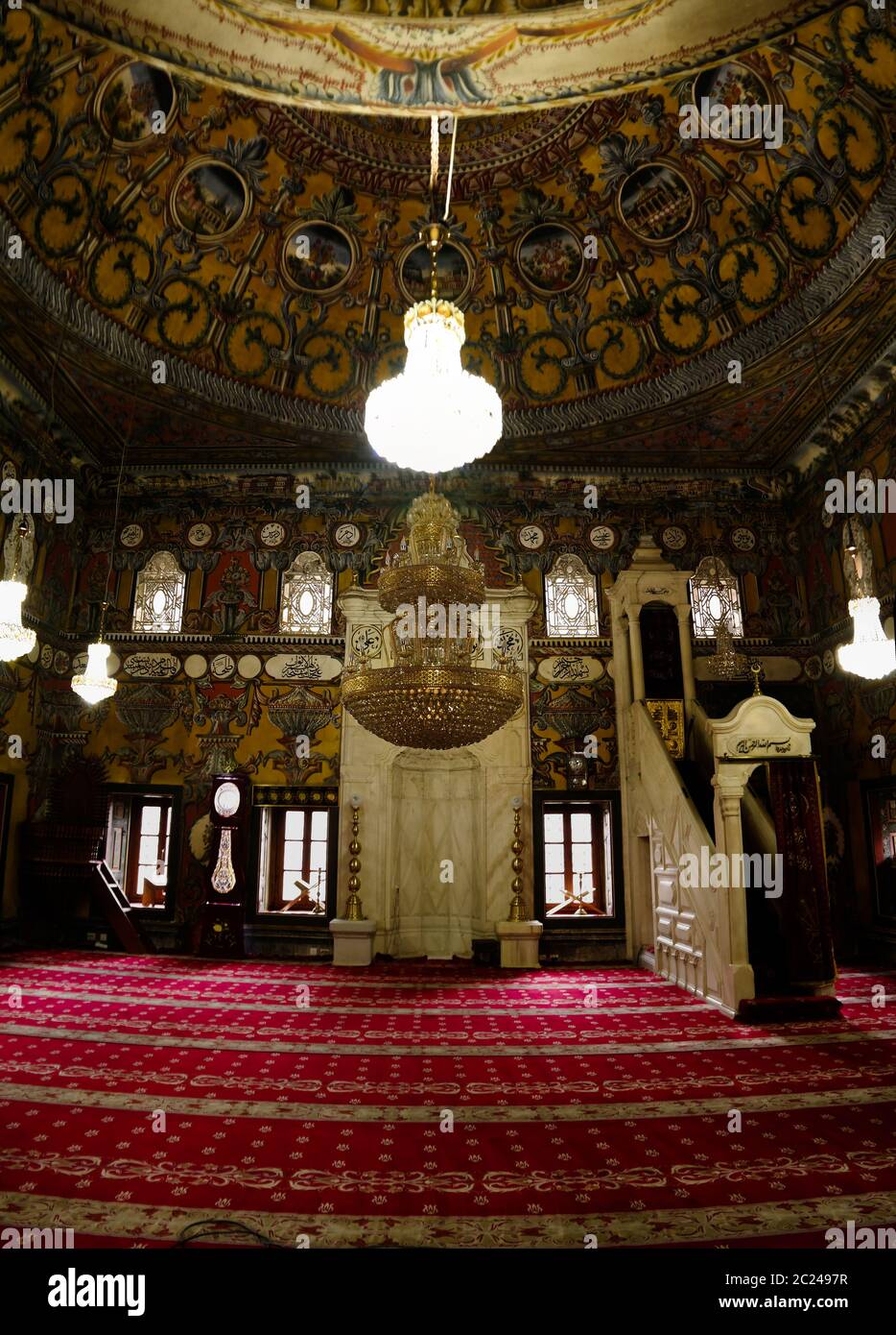 Vista interna alla Moschea a puntini Alaca Cami Kalkandelen , Macedonia del Nord Foto Stock