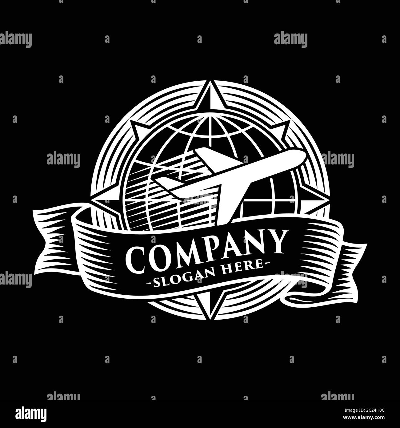 Logo di viaggio. Vettore e illustrazione. Illustrazione Vettoriale