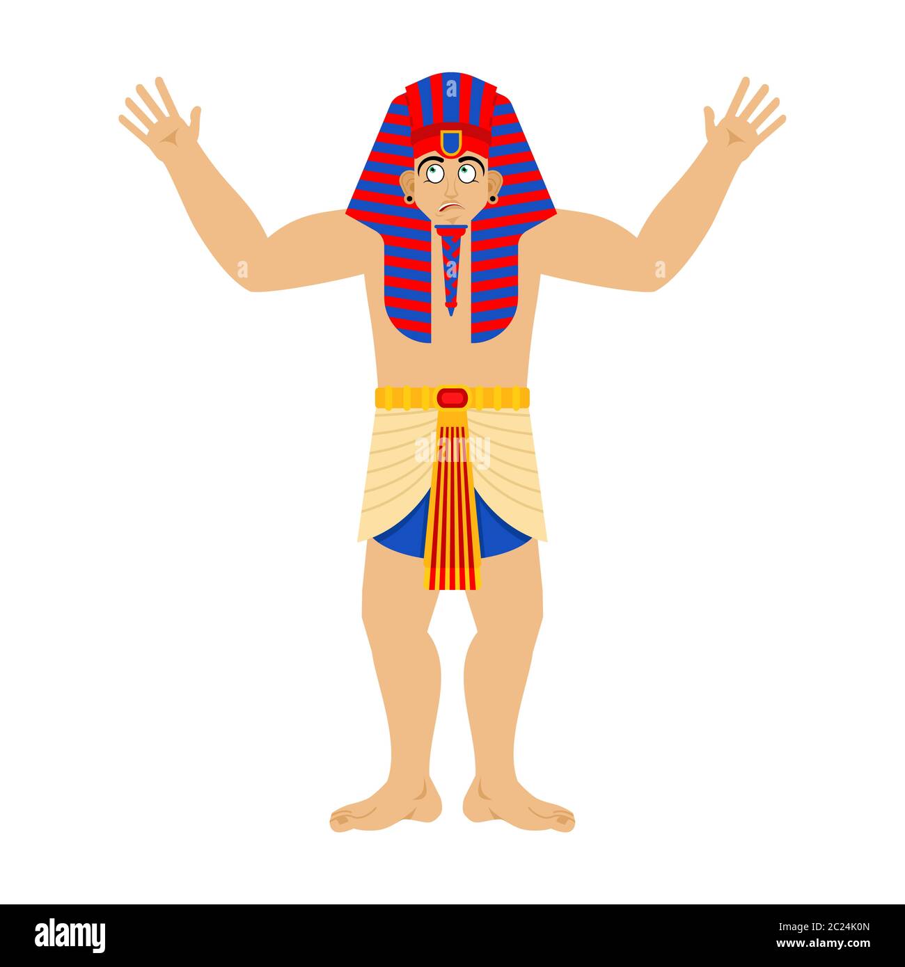 Faraone confuso. Dominatori dell'antico Egitto perplessi. Illustrazione vettoriale Illustrazione Vettoriale