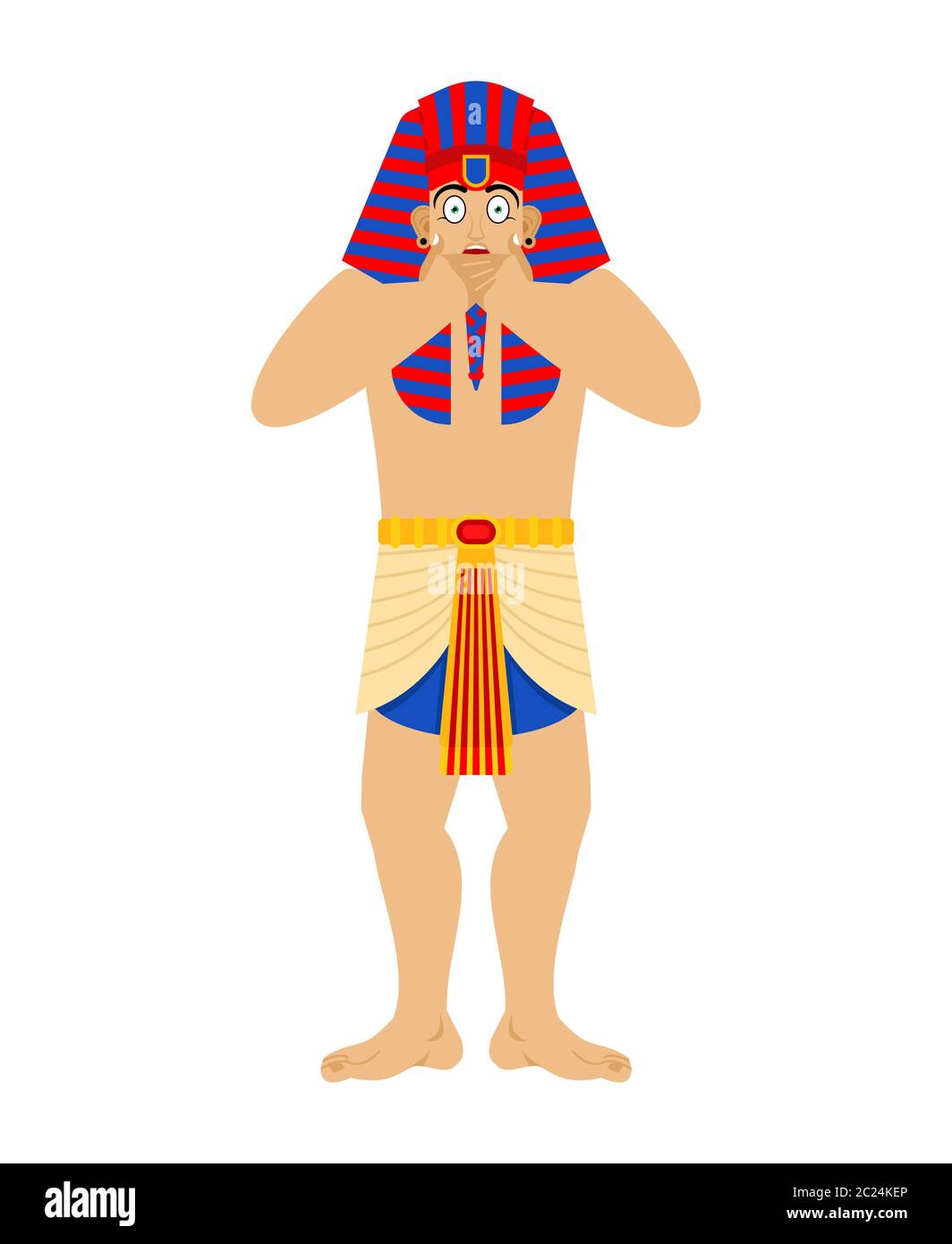 Il faraone temeva OMG. Governatori dell'antico Egitto Oh mio Dio. Illustrazione vettoriale Illustrazione Vettoriale